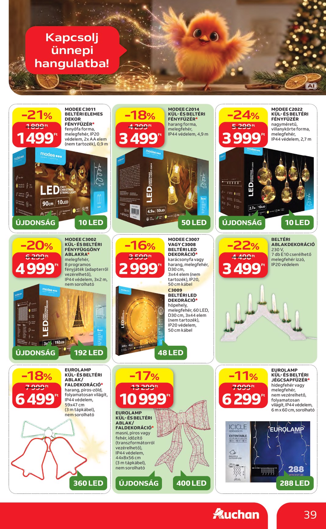 auchan - A jövőbeli Auchan Hipermarket akciós újság csütörtöktől 2026.10.22.-tól szerdától 2026.11.25.-ig érvényes. - page: 39
