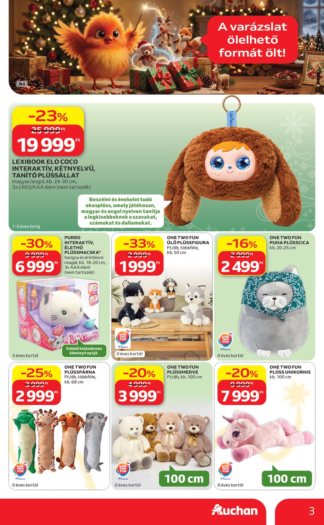 auchan - A jövőbeli Auchan Hipermarket akciós újság csütörtöktől 2026.10.22.-tól szerdától 2026.11.25.-ig érvényes. - page: 3