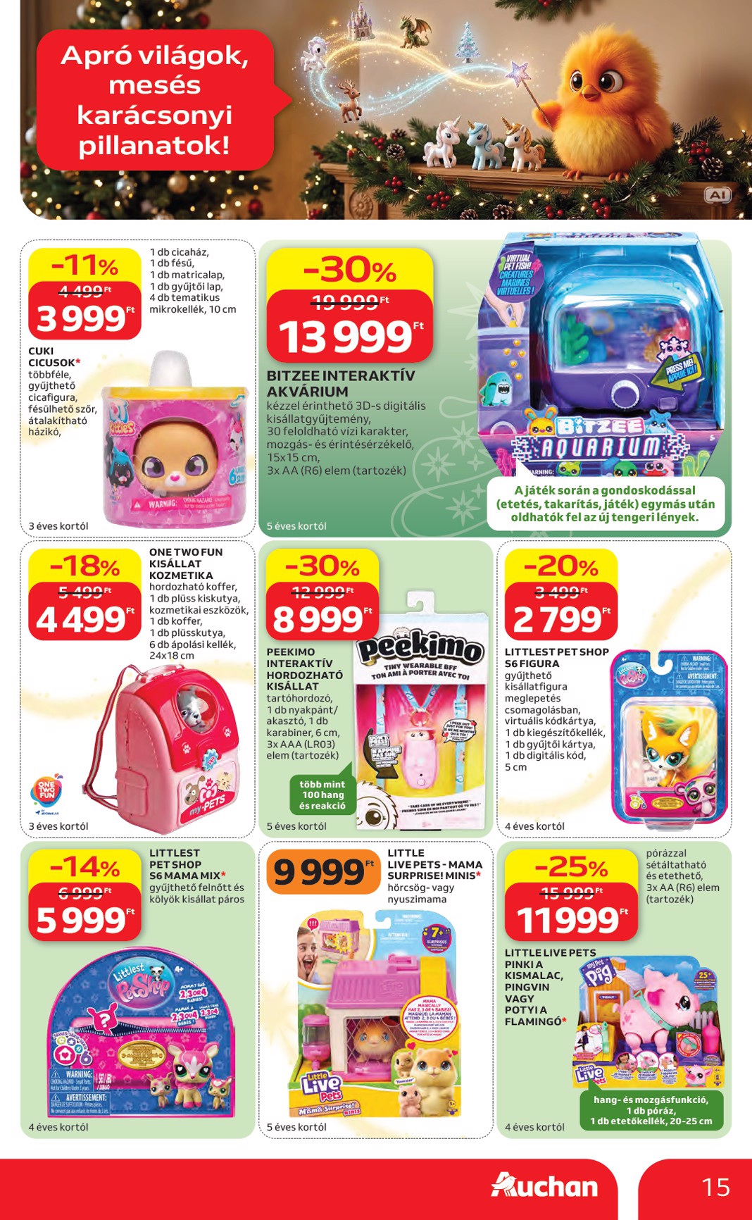 auchan - A jövőbeli Auchan Hipermarket akciós újság csütörtöktől 2026.10.22.-tól szerdától 2026.11.25.-ig érvényes. - page: 15