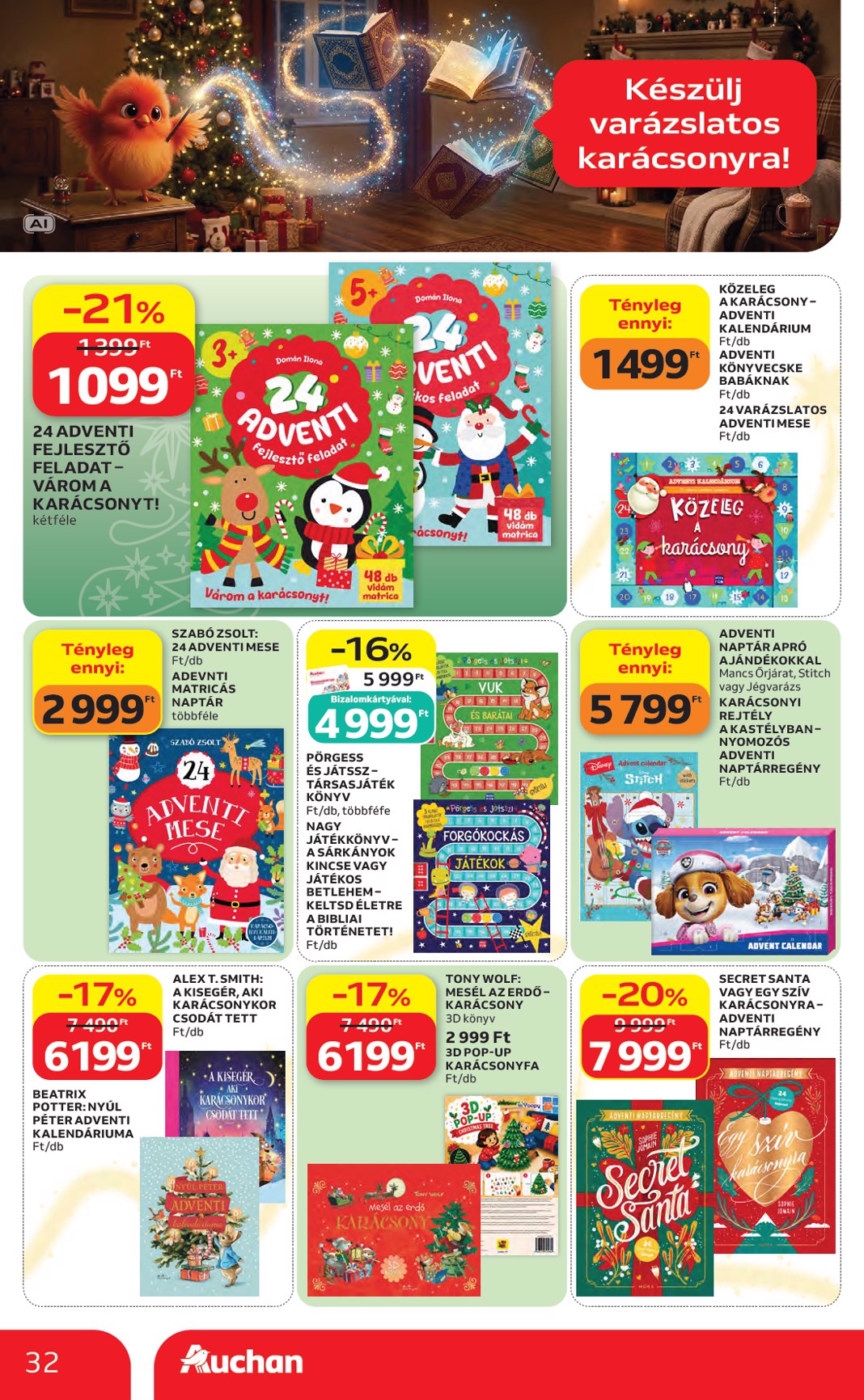 auchan - A jövőbeli Auchan Hipermarket akciós újság csütörtöktől 2026.10.22.-tól szerdától 2026.11.25.-ig érvényes. - page: 32