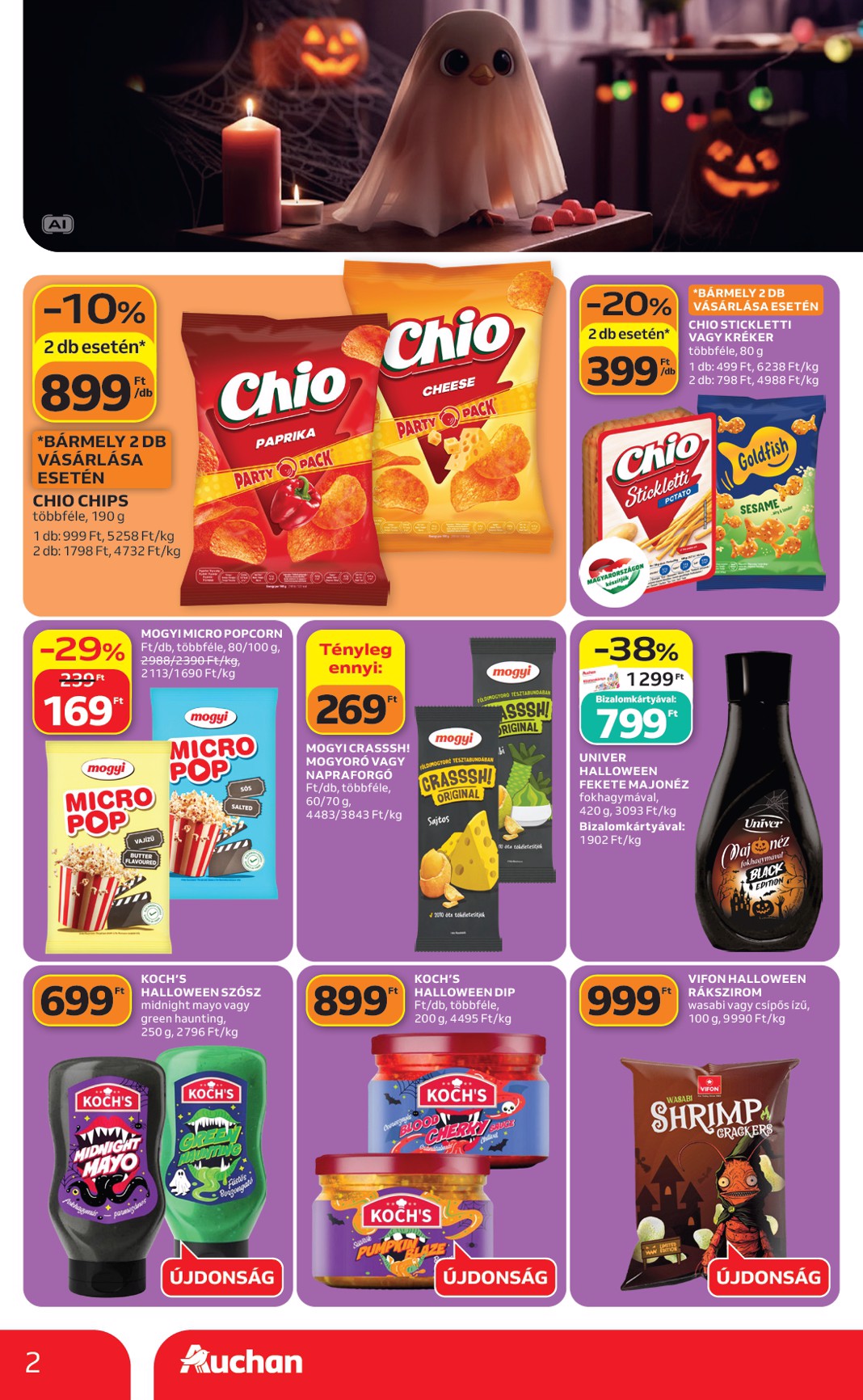 auchan - A jövőbeli Auchan - Halloweeni ajánlataink akciós újság csütörtöktől 2026.10.22.-tól szerdától 2026.10.28.-ig érvényes. - page: 2