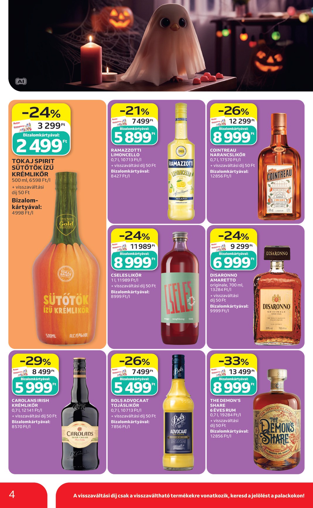 auchan - A jövőbeli Auchan - Halloweeni ajánlataink akciós újság csütörtöktől 2026.10.22.-tól szerdától 2026.10.28.-ig érvényes. - page: 4