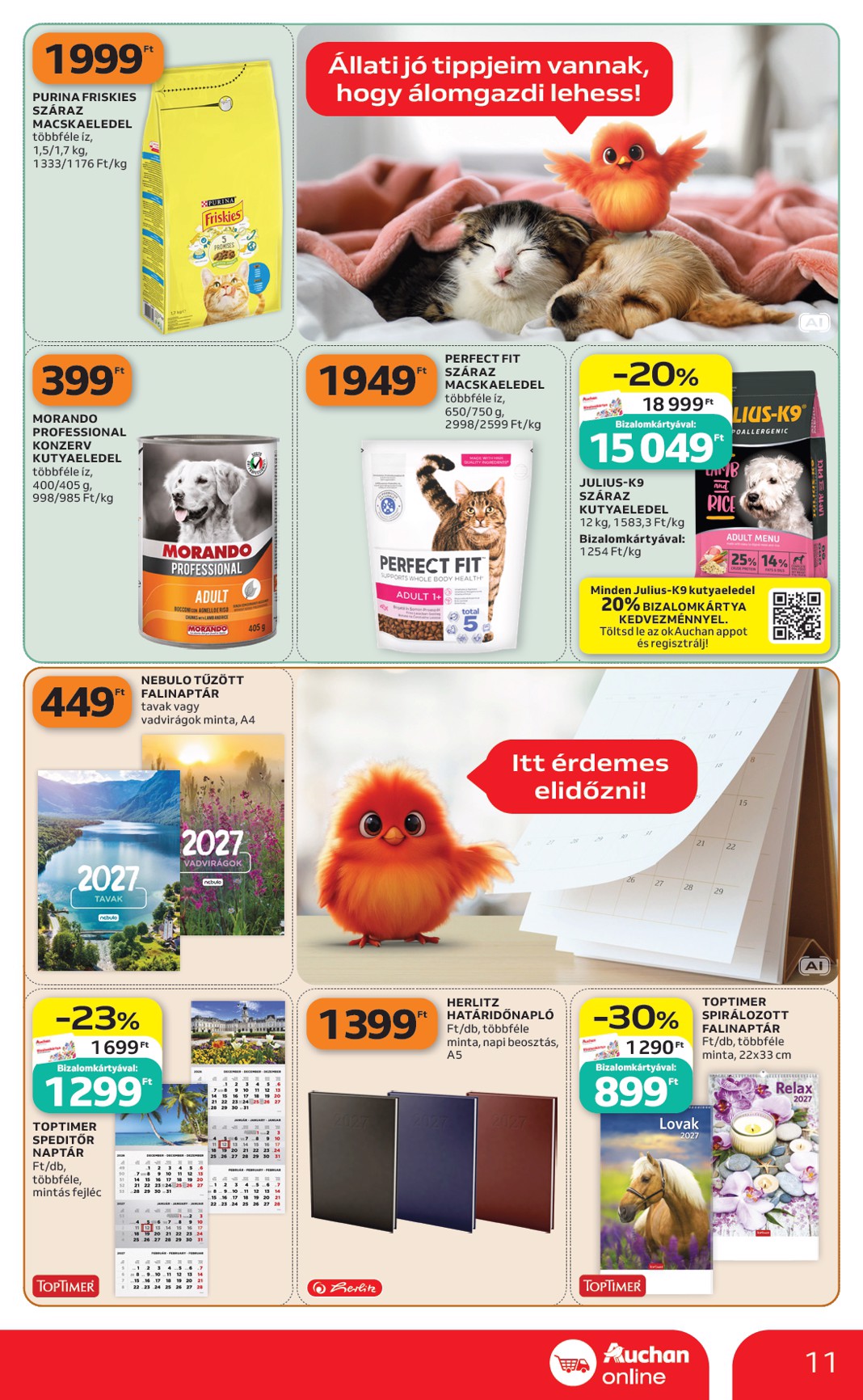 auchan - A jövőbeli Auchan szupermarket akciós újság csütörtöktől 2026.10.22.-tól szerdától 2026.10.28.-ig érvényes. - page: 11