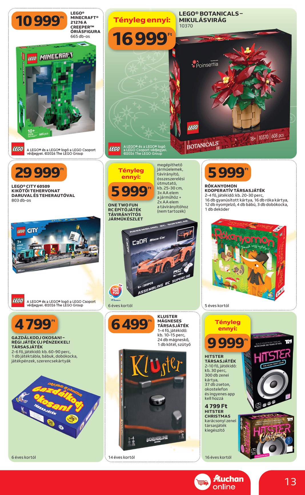 auchan - A jövőbeli Auchan szupermarket akciós újság csütörtöktől 2026.10.22.-tól szerdától 2026.10.28.-ig érvényes. - page: 13