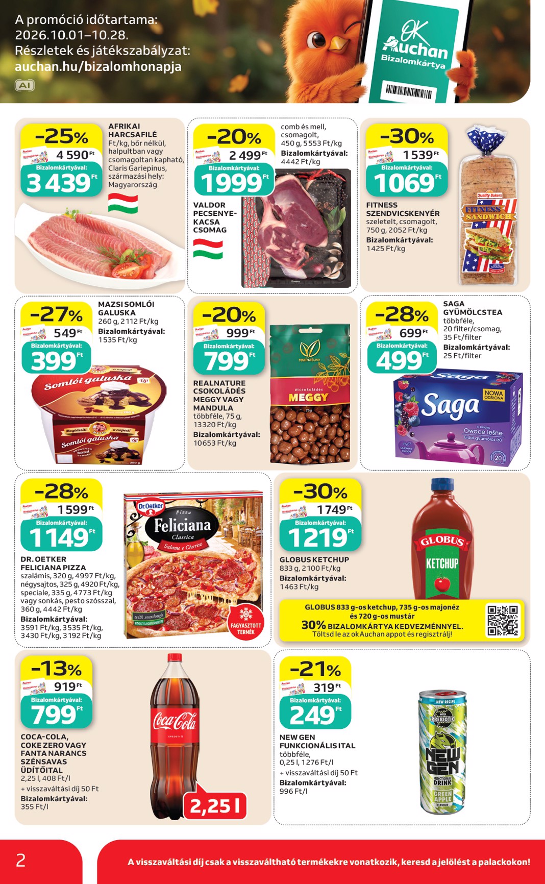 auchan - A jövőbeli Auchan szupermarket akciós újság csütörtöktől 2026.10.22.-tól szerdától 2026.10.28.-ig érvényes. - page: 2