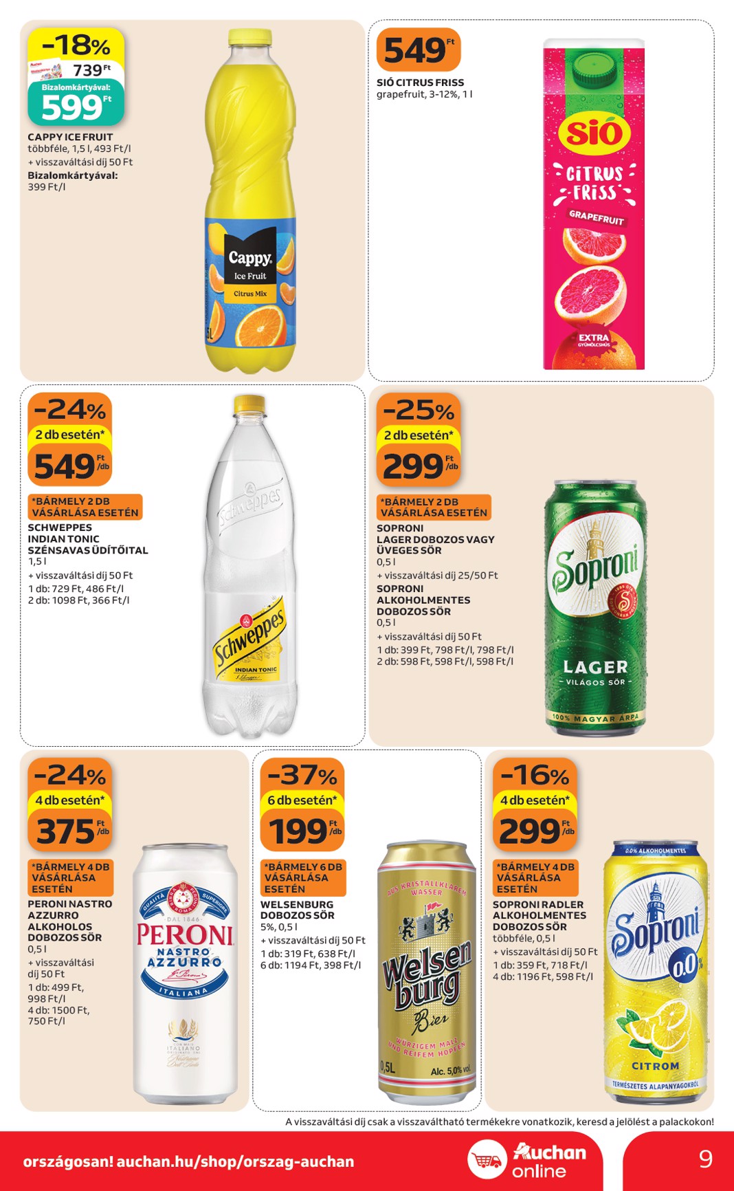 auchan - A jövőbeli Auchan szupermarket akciós újság csütörtöktől 2026.10.22.-tól szerdától 2026.10.28.-ig érvényes. - page: 9