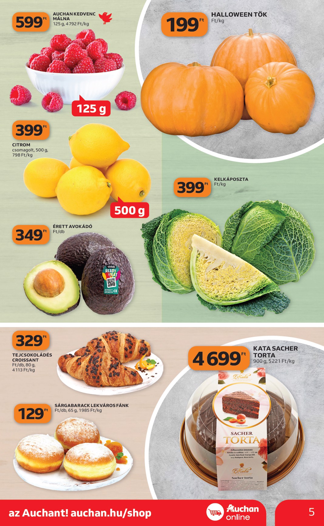 auchan - A jövőbeli Auchan szupermarket akciós újság csütörtöktől 2026.10.22.-tól szerdától 2026.10.28.-ig érvényes. - page: 5