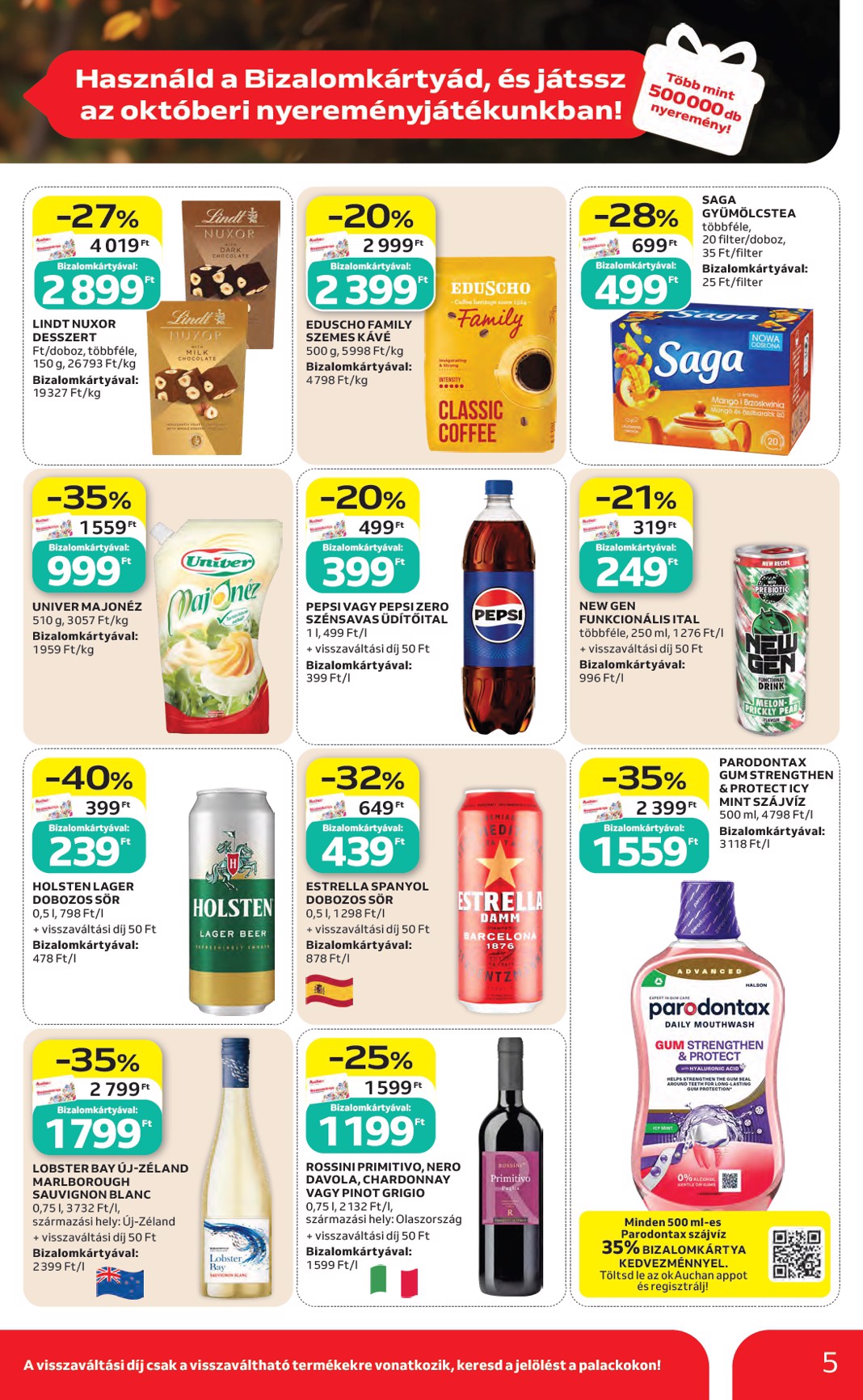 auchan - A jövőbeli Auchan Hipermarket akciós újság csütörtöktől 2026.10.22.-tól szerdától 2026.10.28.-ig érvényes. - page: 5