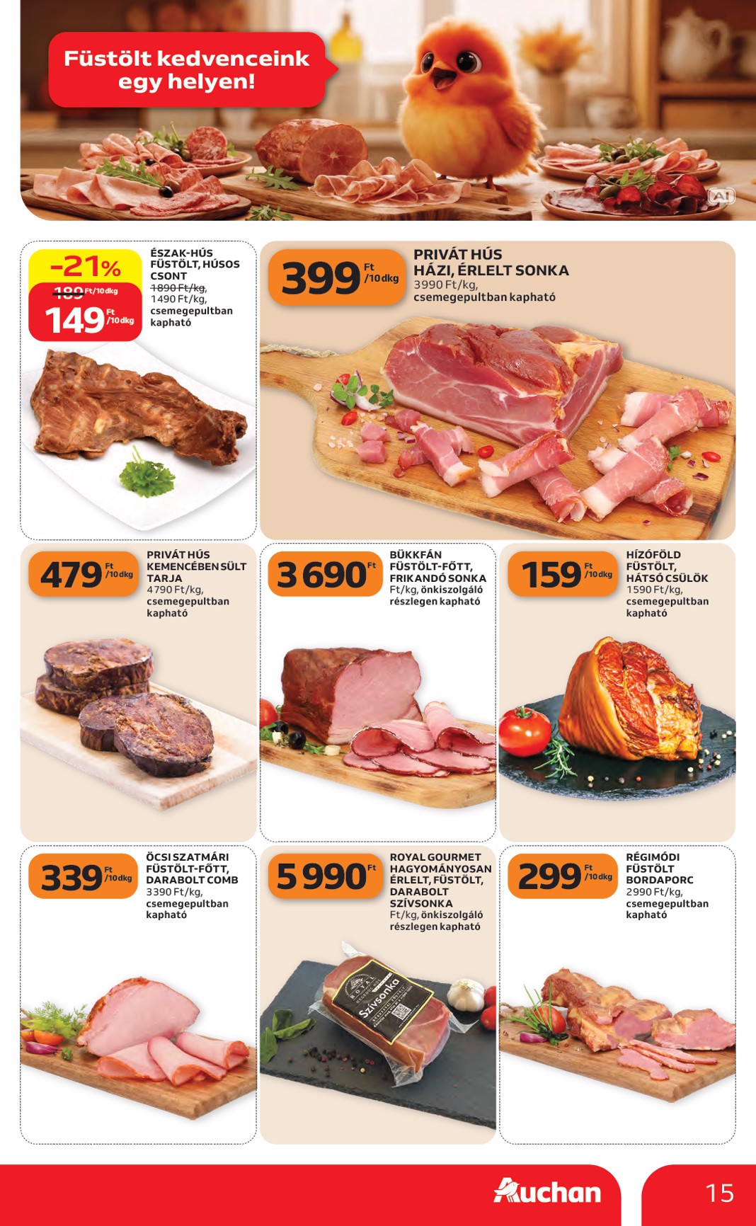auchan - A jövőbeli Auchan Hipermarket akciós újság csütörtöktől 2026.10.22.-tól szerdától 2026.10.28.-ig érvényes. - page: 15