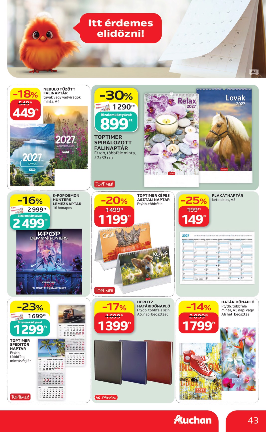 auchan - A jövőbeli Auchan Hipermarket akciós újság csütörtöktől 2026.10.22.-tól szerdától 2026.10.28.-ig érvényes. - page: 43