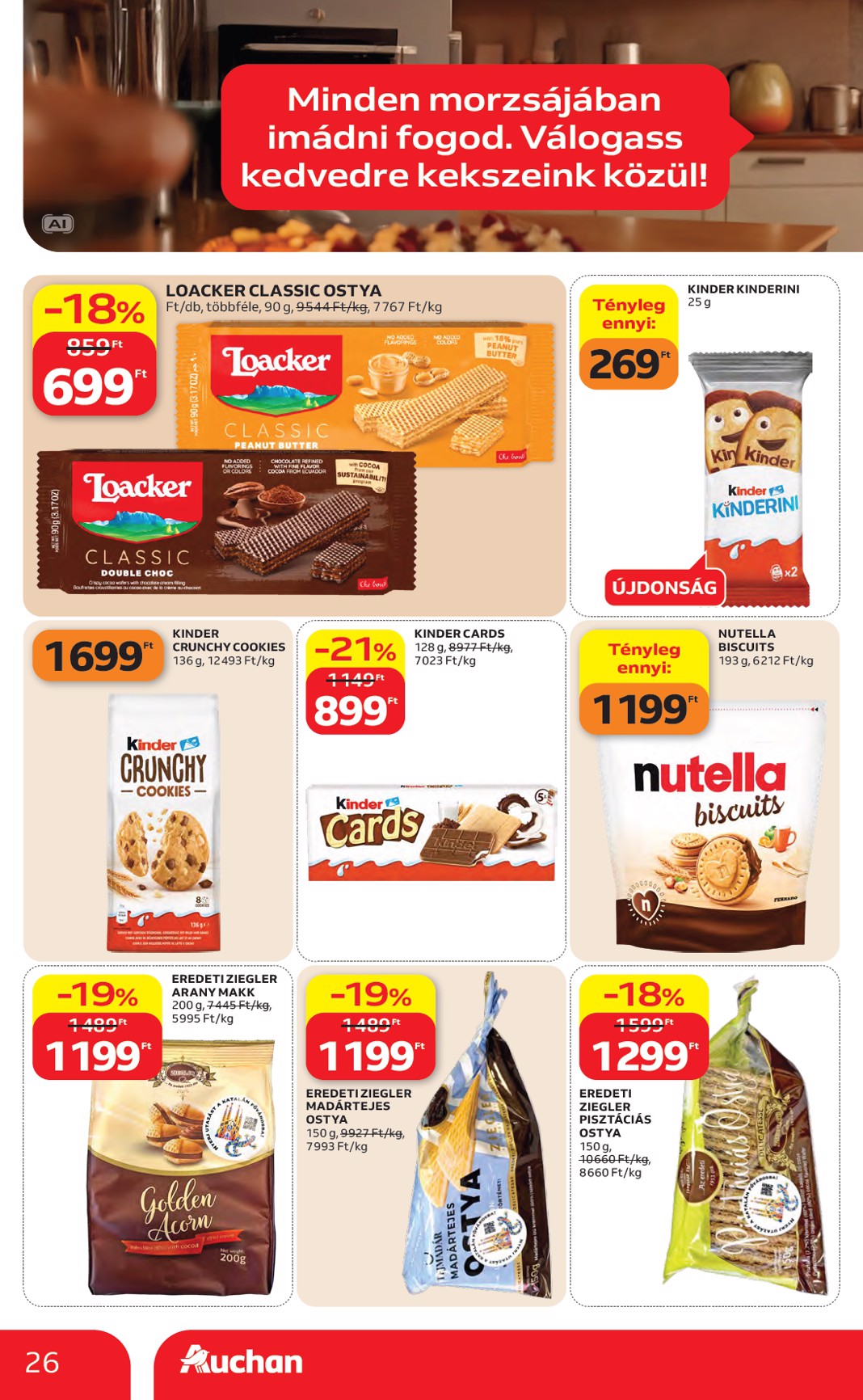 auchan - A jövőbeli Auchan Hipermarket akciós újság csütörtöktől 2026.10.22.-tól szerdától 2026.10.28.-ig érvényes. - page: 26