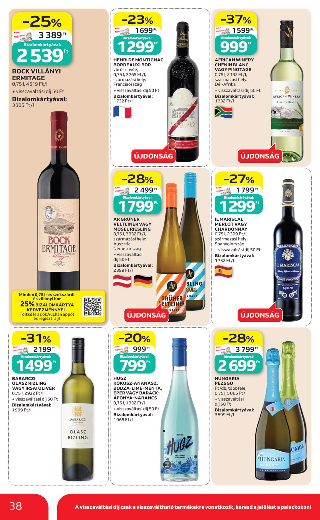 auchan - A jövőbeli Auchan Hipermarket akciós újság csütörtöktől 2026.10.22.-tól szerdától 2026.10.28.-ig érvényes. - page: 38