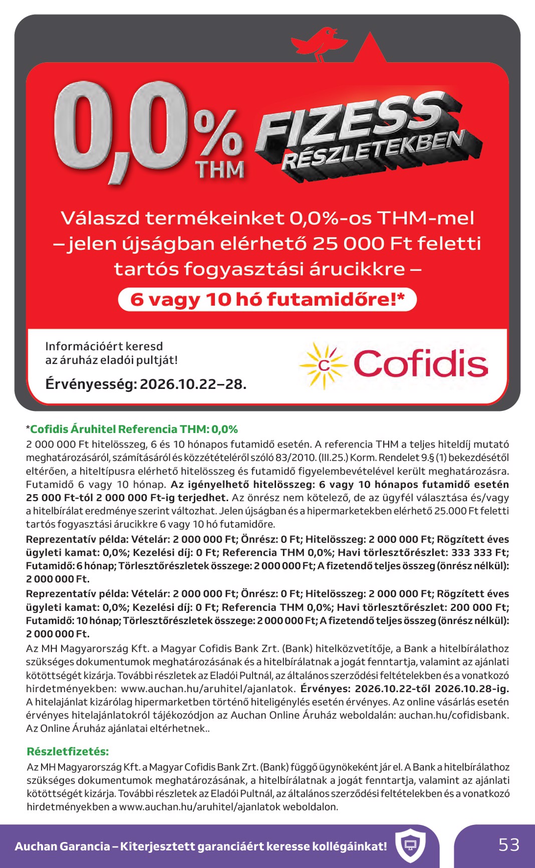 auchan - A jövőbeli Auchan Hipermarket akciós újság csütörtöktől 2026.10.22.-tól szerdától 2026.10.28.-ig érvényes. - page: 53