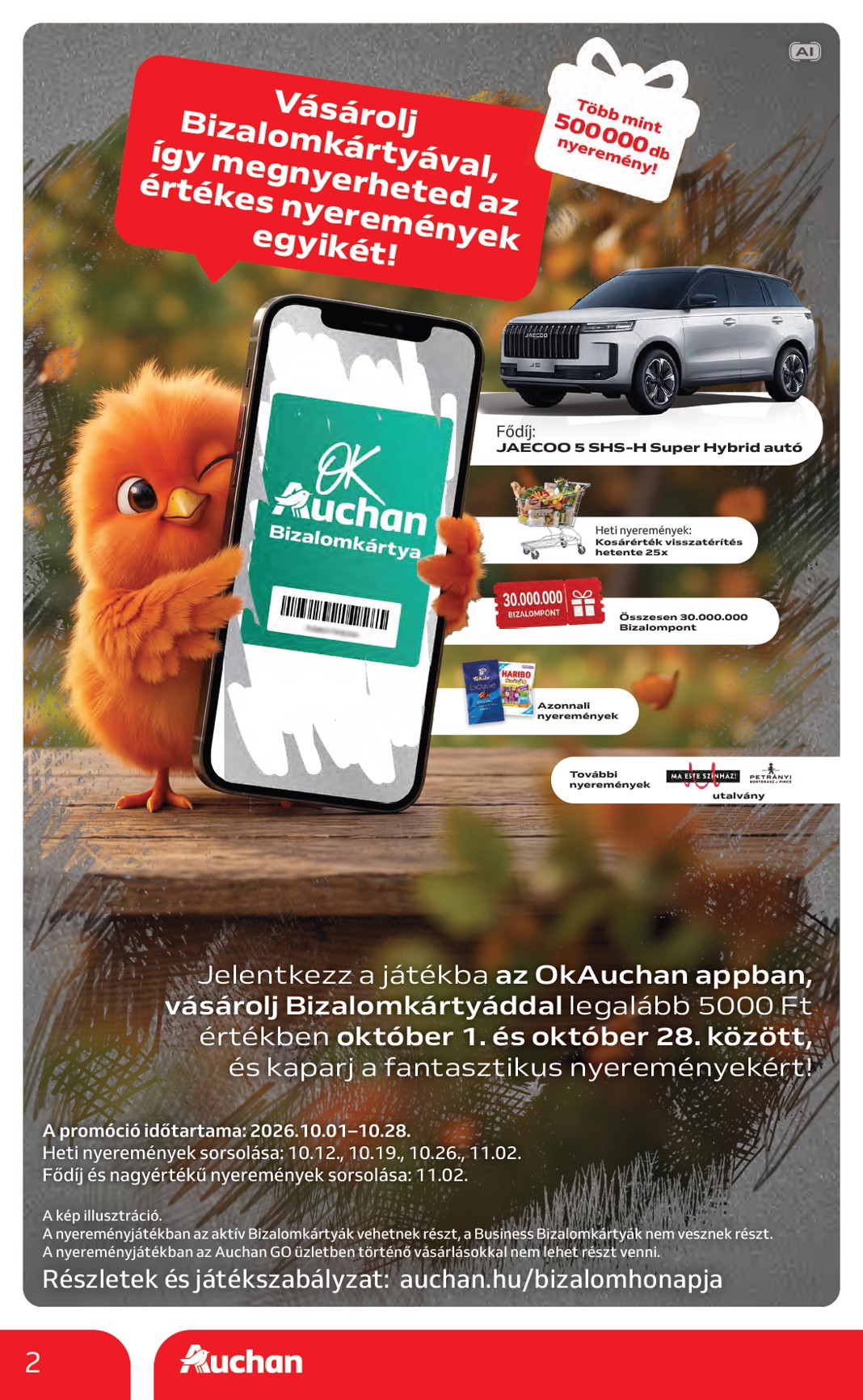 auchan - A jövőbeli Auchan Hipermarket akciós újság csütörtöktől 2026.10.22.-tól szerdától 2026.10.28.-ig érvényes. - page: 2