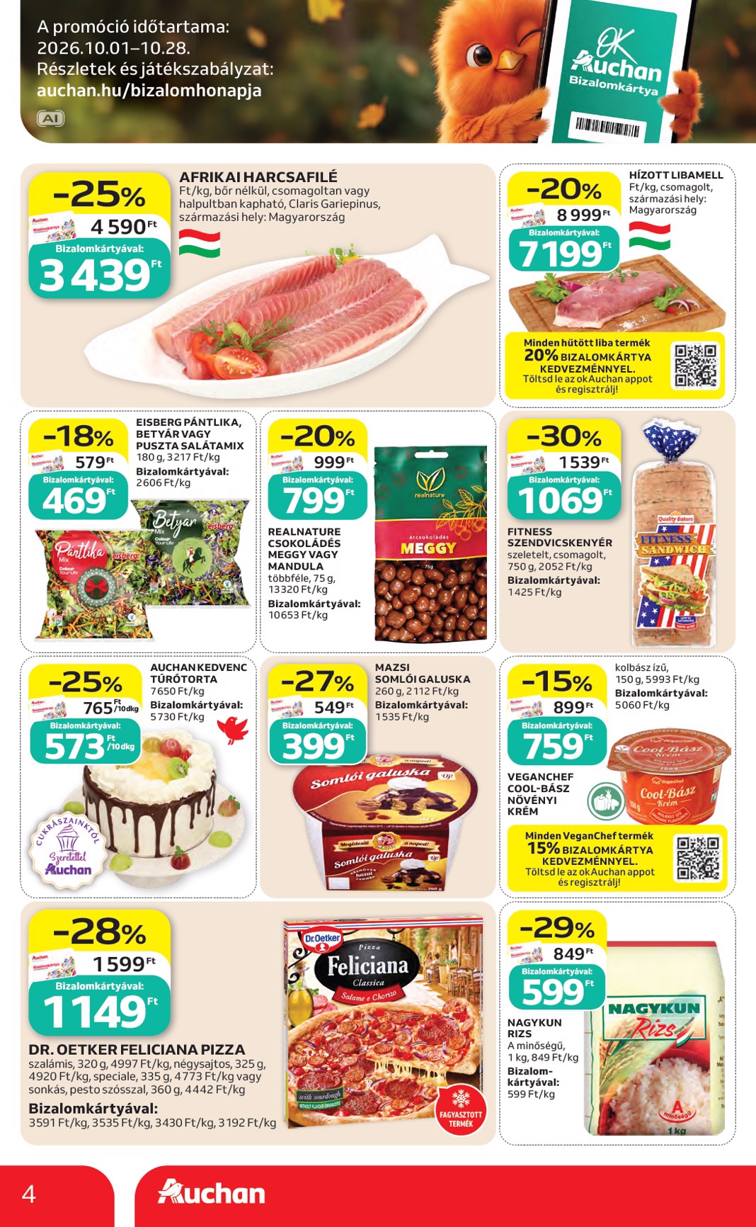 auchan - A jövőbeli Auchan Hipermarket akciós újság csütörtöktől 2026.10.22.-tól szerdától 2026.10.28.-ig érvényes. - page: 4