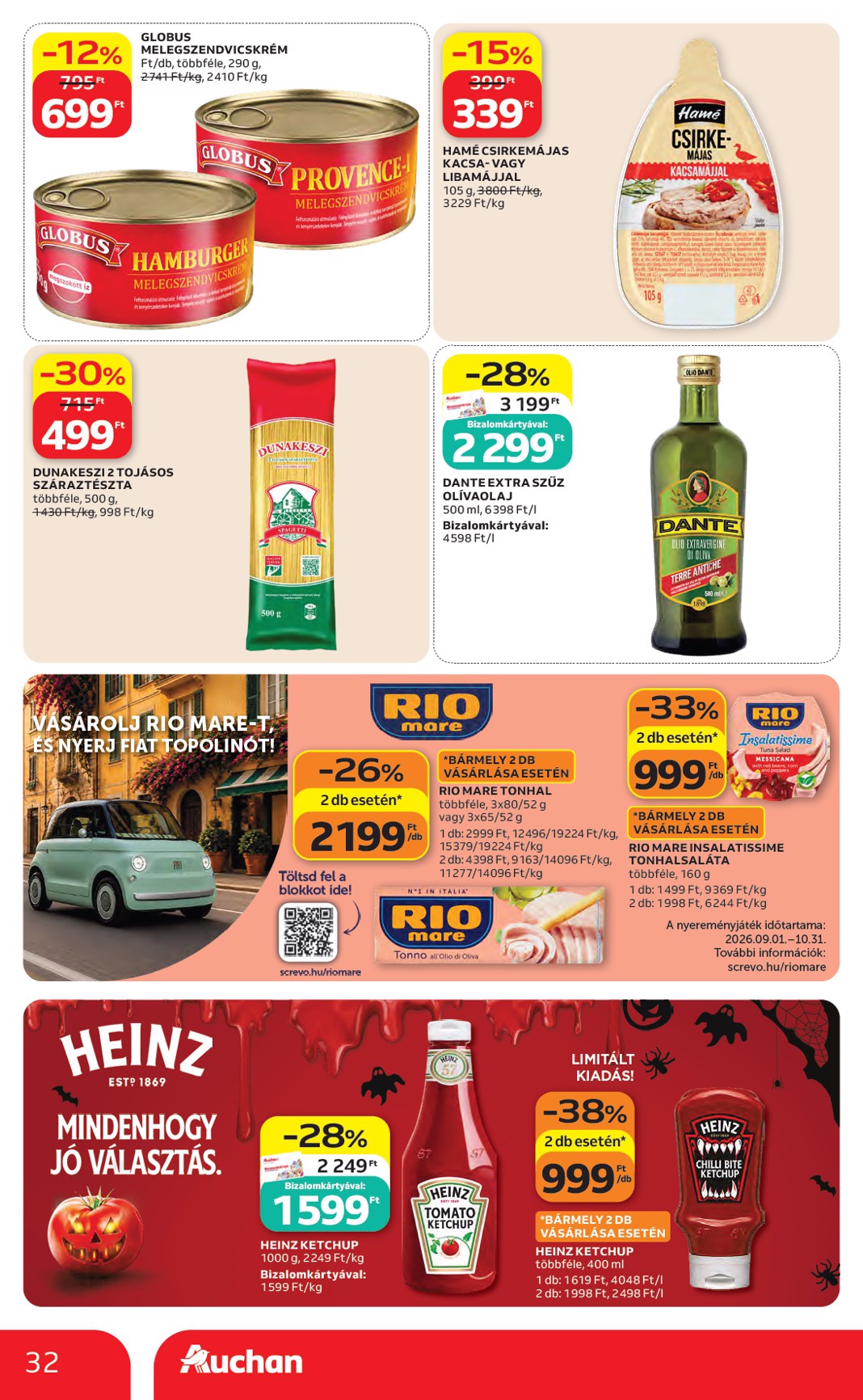auchan - A jövőbeli Auchan Hipermarket akciós újság csütörtöktől 2026.10.22.-tól szerdától 2026.10.28.-ig érvényes. - page: 32