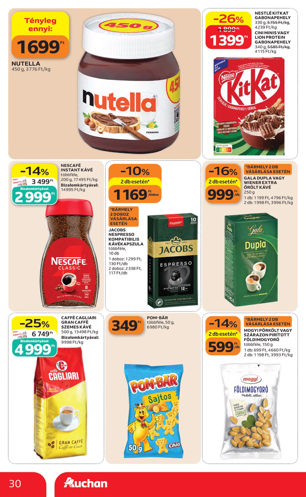 auchan - A jövőbeli Auchan Hipermarket akciós újság csütörtöktől 2026.10.22.-tól szerdától 2026.10.28.-ig érvényes. - page: 30
