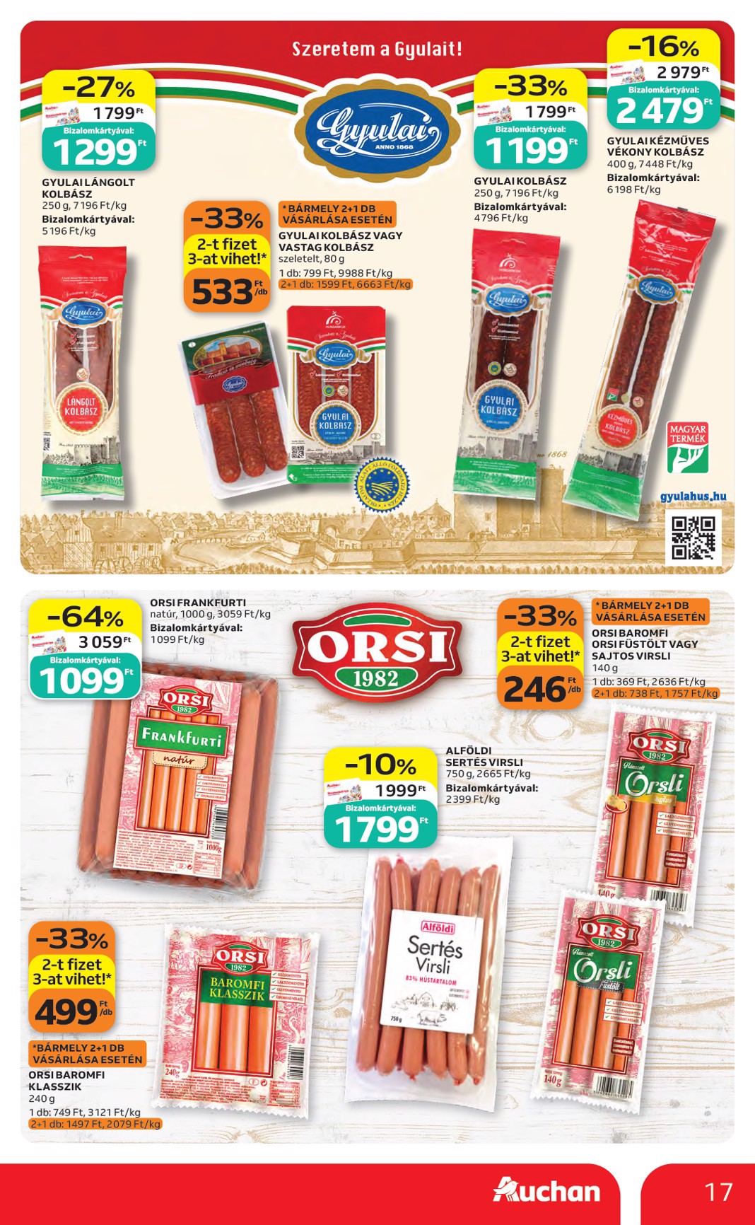 auchan - A jövőbeli Auchan Hipermarket akciós újság csütörtöktől 2026.10.22.-tól szerdától 2026.10.28.-ig érvényes. - page: 17