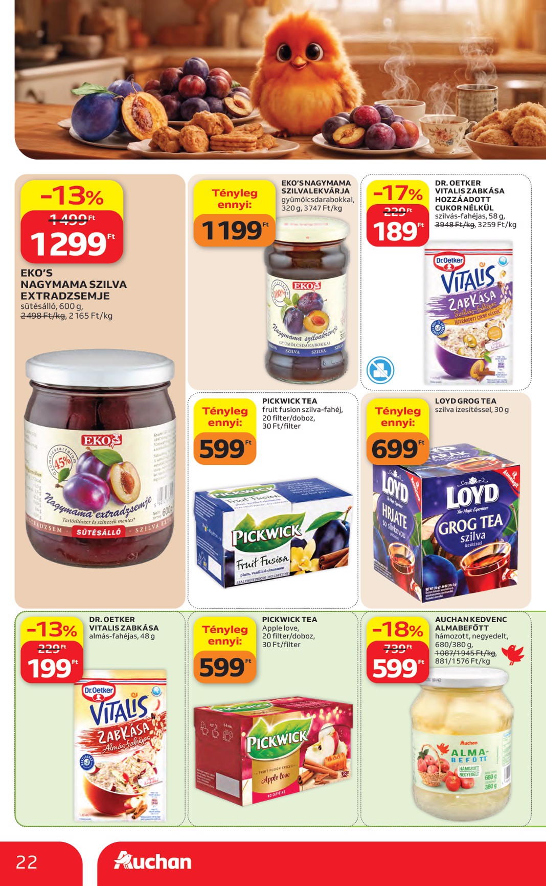 auchan - A jövőbeli Auchan Hipermarket akciós újság csütörtöktől 2026.10.22.-tól szerdától 2026.10.28.-ig érvényes. - page: 22