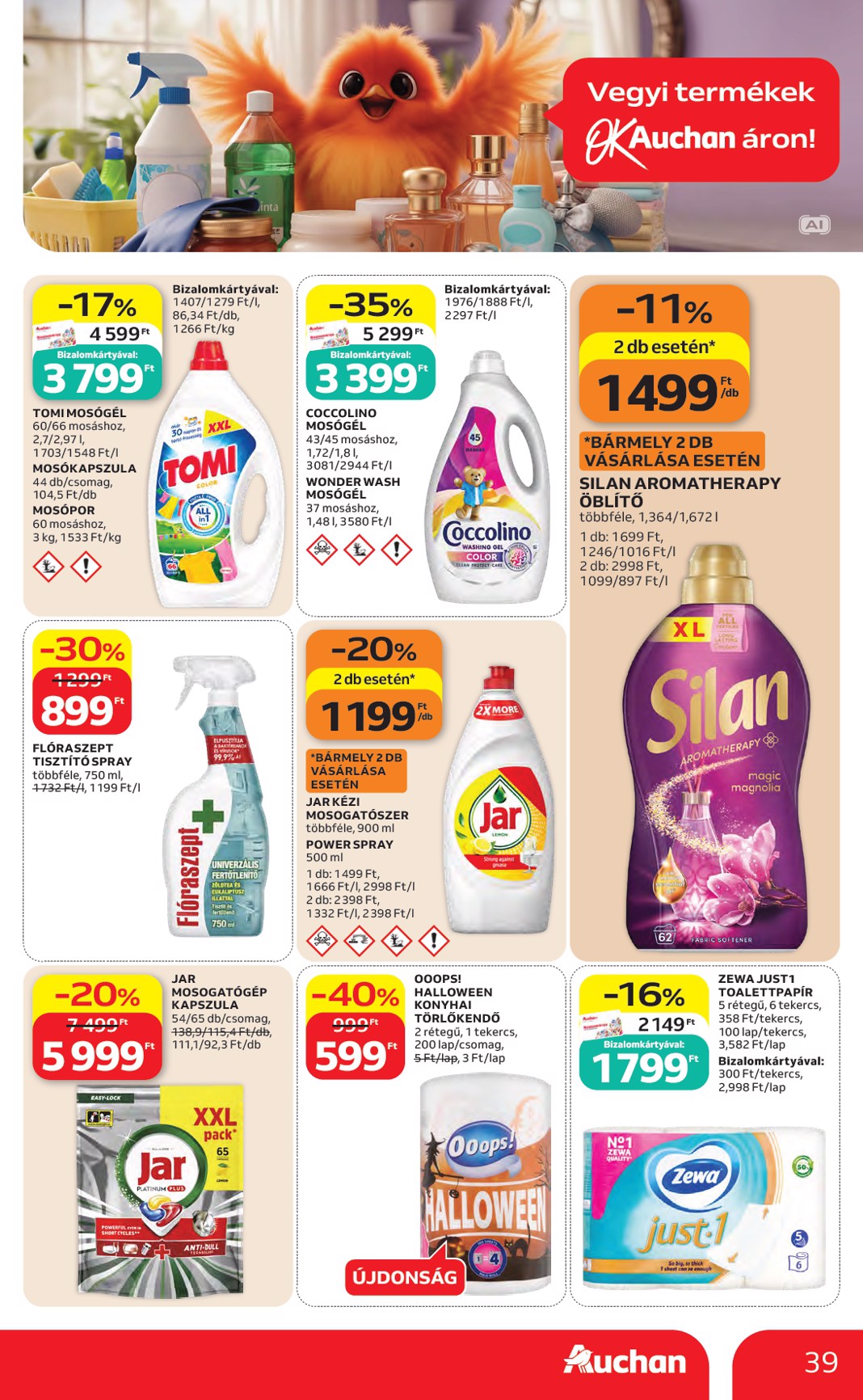 auchan - A jövőbeli Auchan Hipermarket akciós újság csütörtöktől 2026.10.22.-tól szerdától 2026.10.28.-ig érvényes. - page: 39