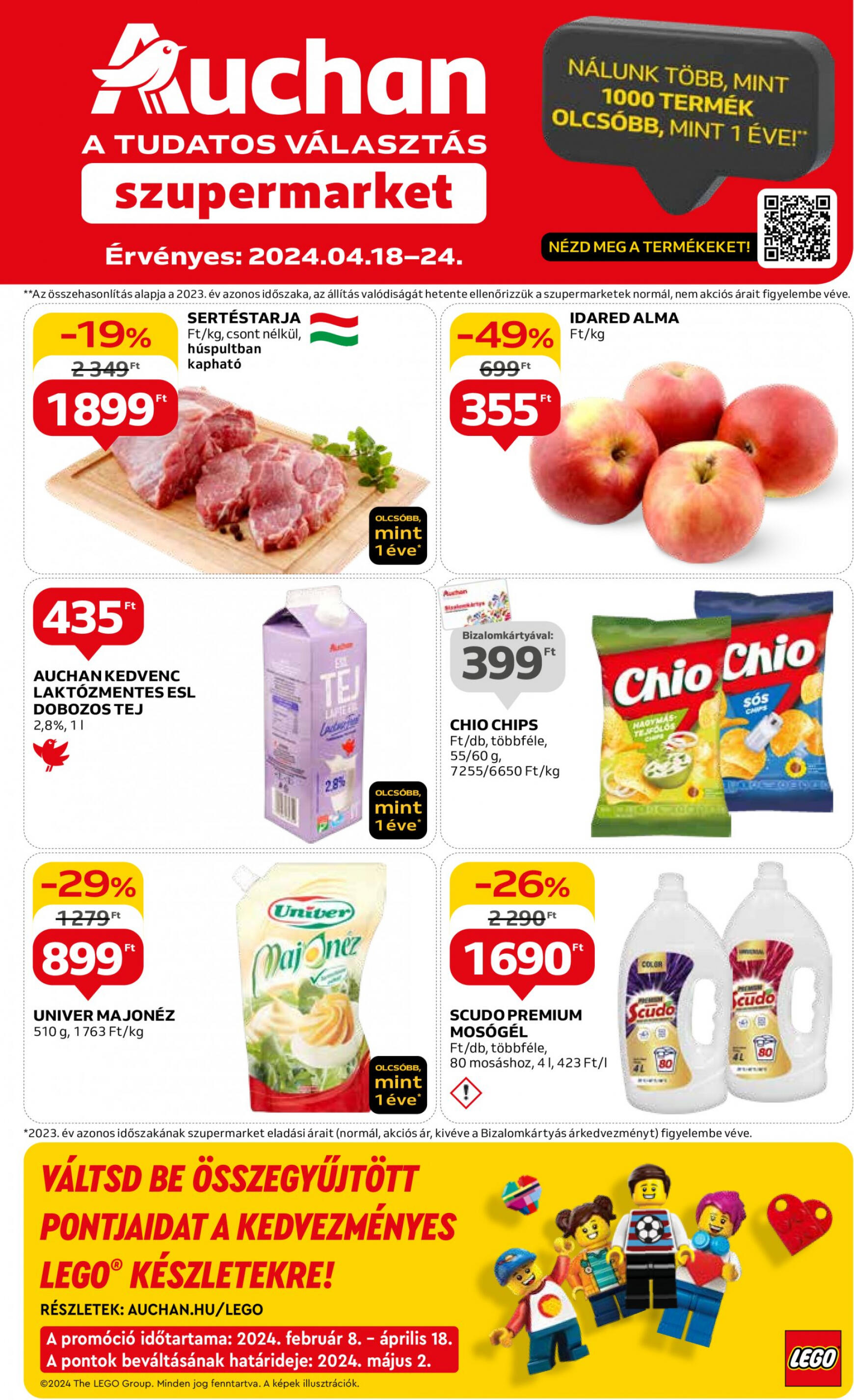 auchan - Aktuális újság Auchan szupermarket 04.18. - 04.24. - page: 1
