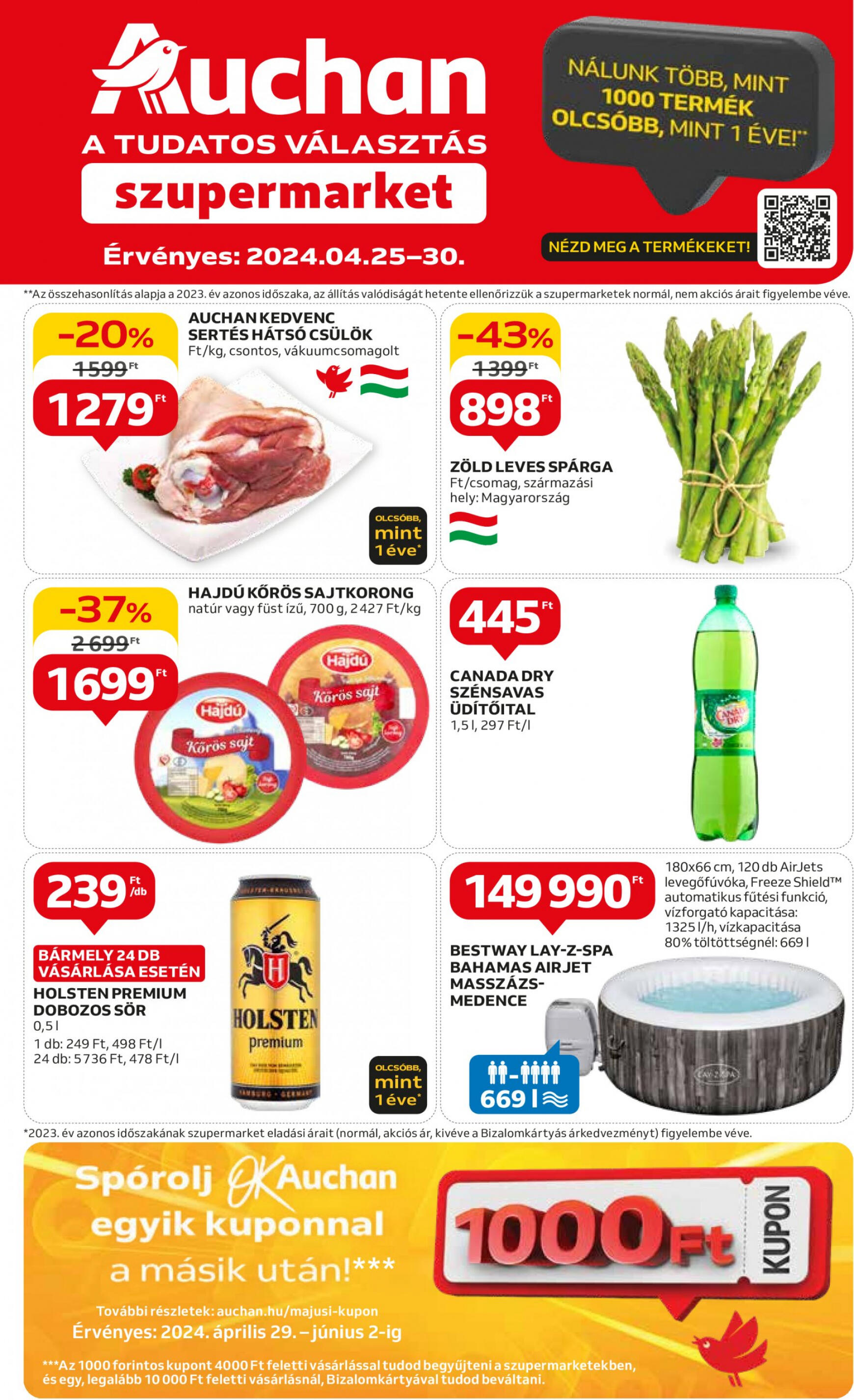 auchan - Aktuális újság Auchan szupermarket 04.25. - 05.30. - page: 1