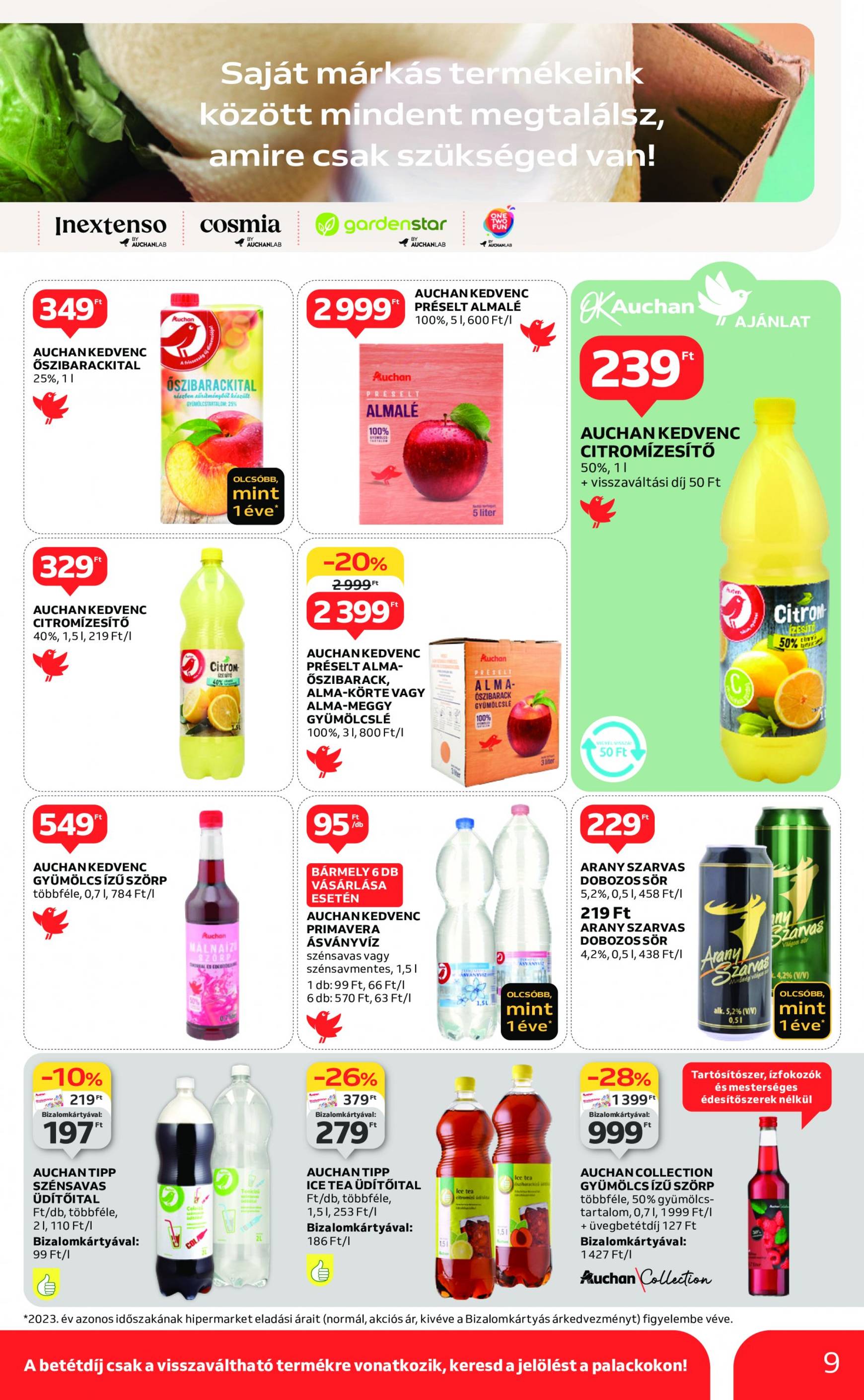 auchan - Aktuális újság Auchan - 2 hetes sajátmárkás 09.05. - 09.18. - page: 9