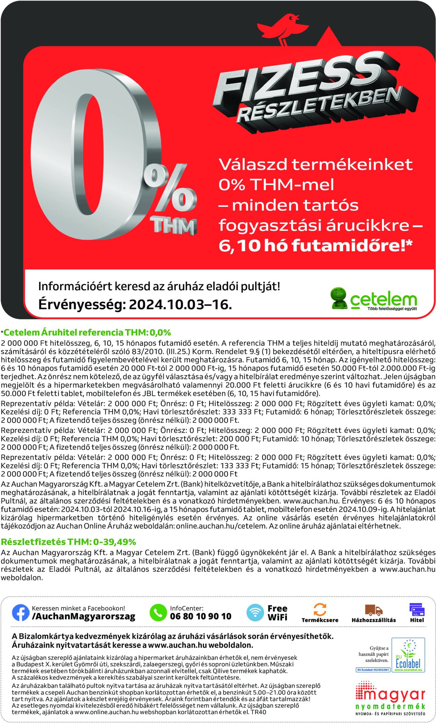 auchan - Aktuális újság Auchan - Két Heti hipermarket ajánlataink 10.03. - 10.16. - page: 8