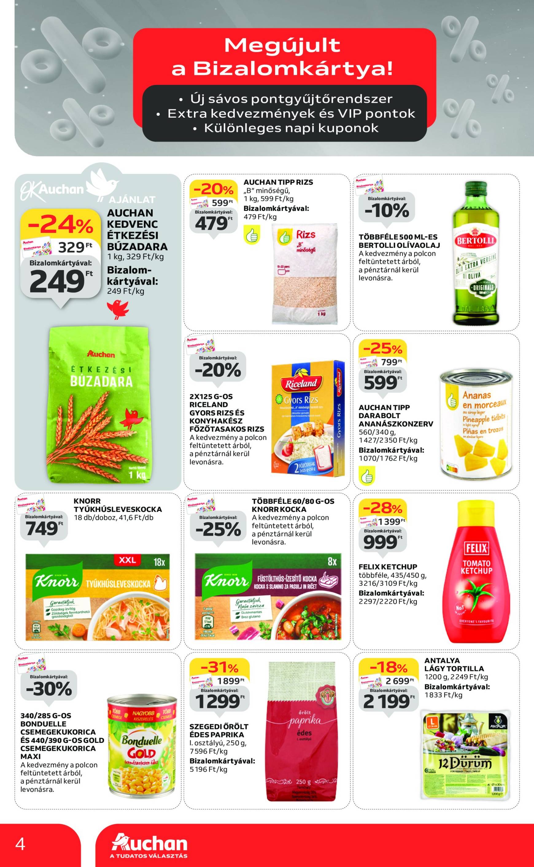 auchan - Aktuális újság Auchan - Két Heti hipermarket ajánlataink 10.03. - 10.16. - page: 4