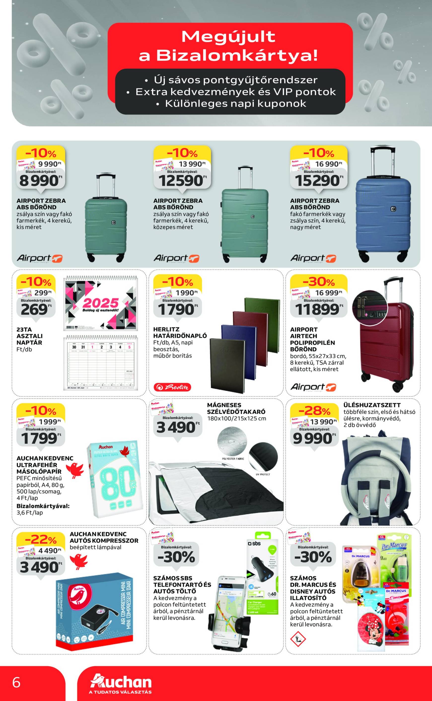 auchan - Aktuális újság Auchan - Két Heti hipermarket ajánlataink 10.03. - 10.16. - page: 6