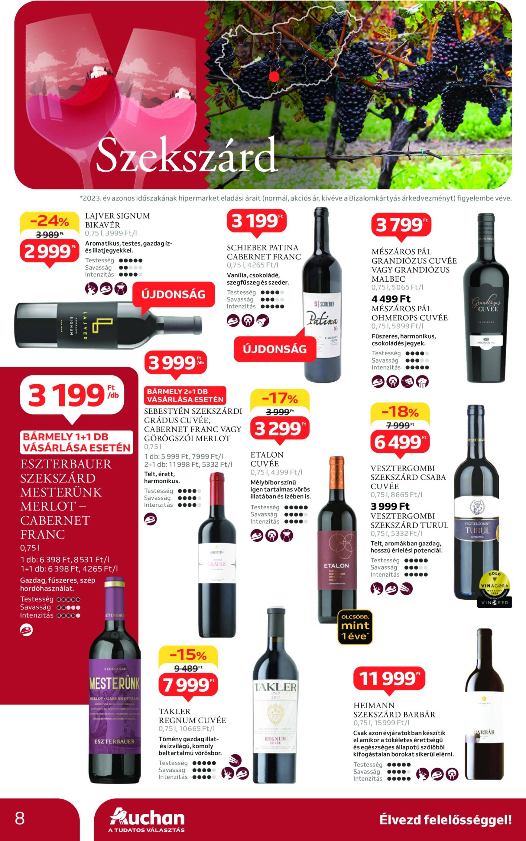 auchan - Aktuális újság Auchan - Bor ajánlataink 10.03. - 10.22. - page: 8