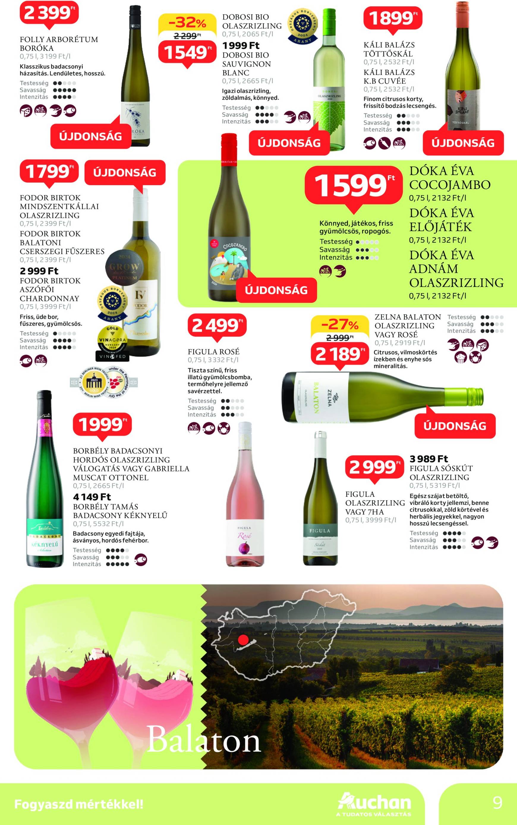 auchan - Aktuális újság Auchan - Bor ajánlataink 10.03. - 10.22. - page: 9