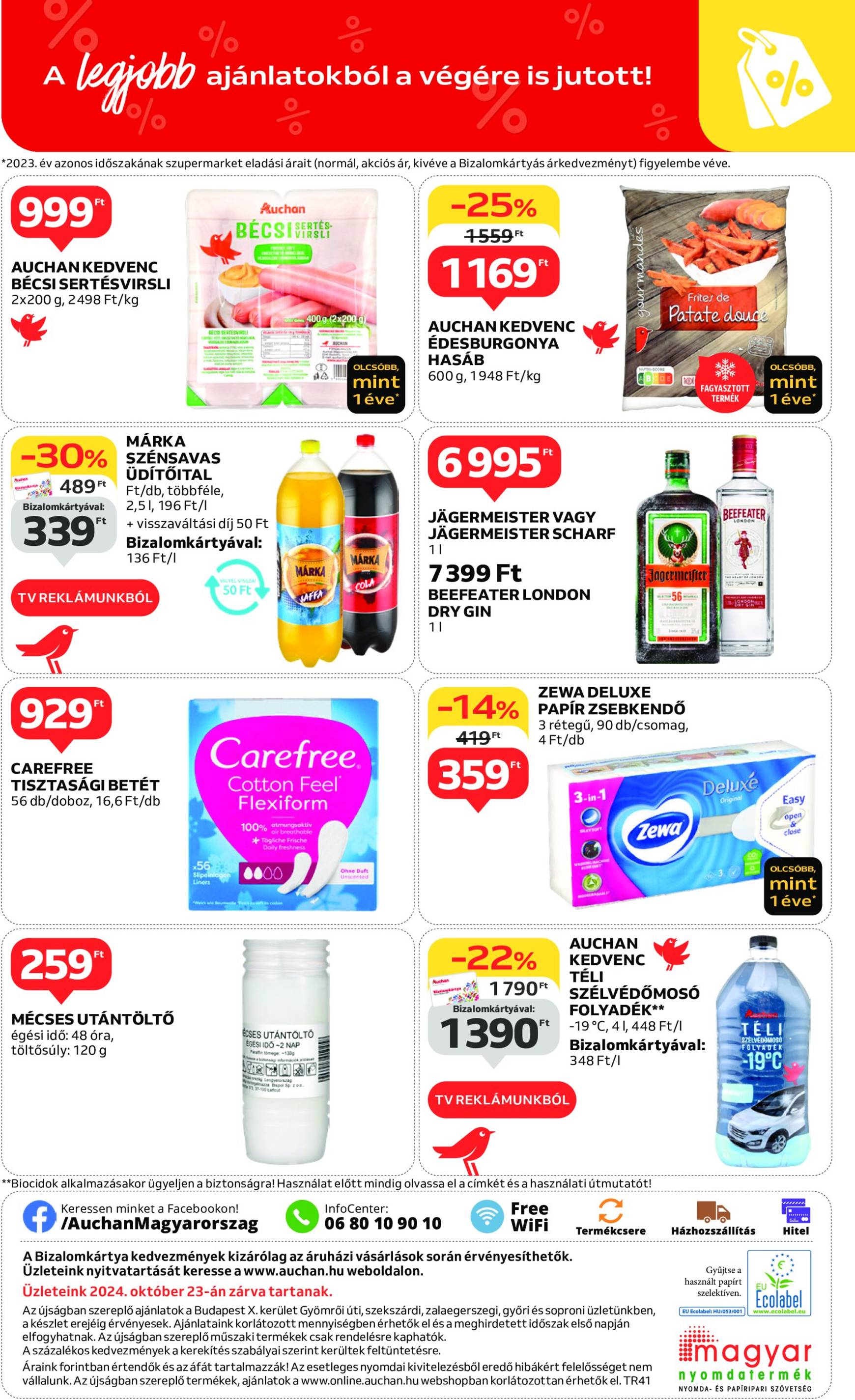 auchan - Auchan szupermarket akciós újság érvényes 10.10. - 10.16. - page: 8