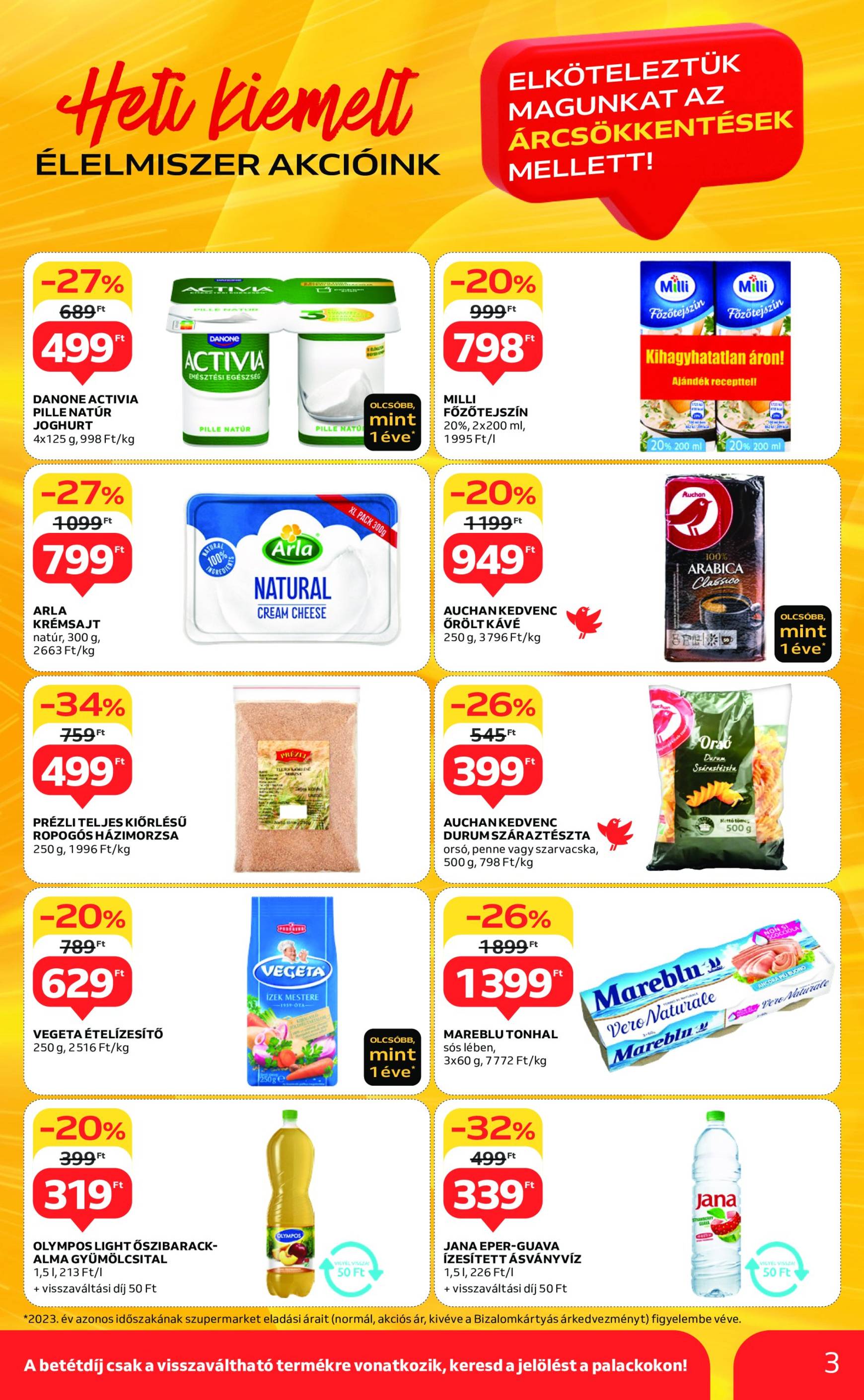 auchan - Auchan szupermarket akciós újság érvényes 10.10. - 10.16. - page: 3