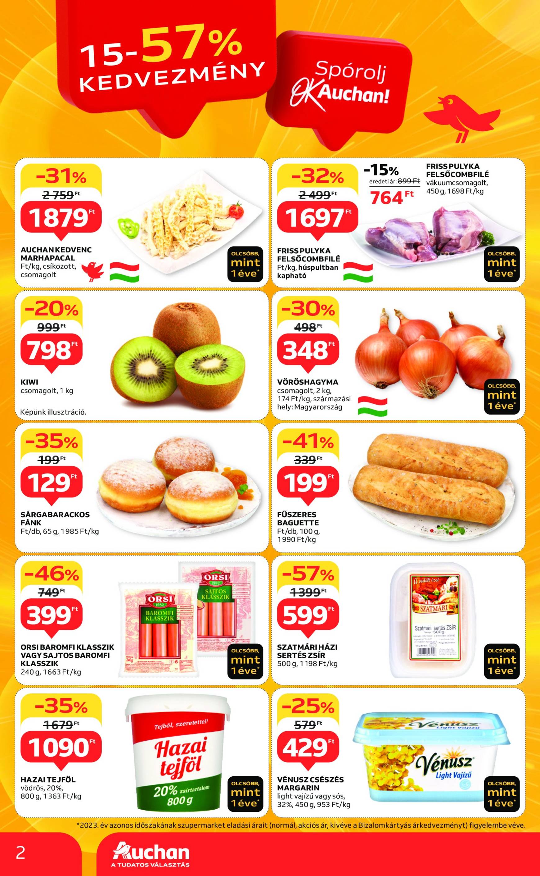 auchan - Auchan szupermarket akciós újság érvényes 10.10. - 10.16. - page: 2