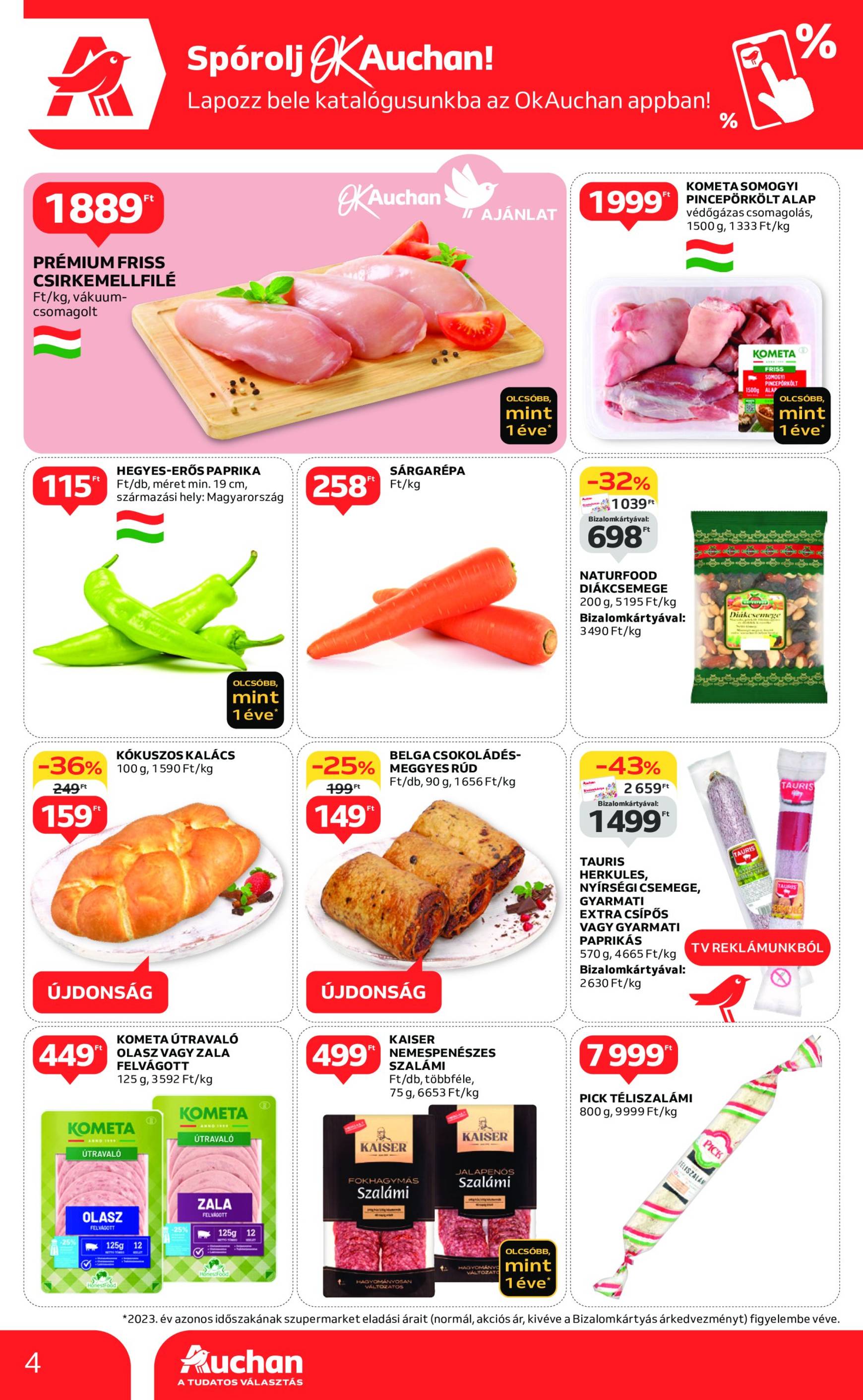 auchan - Auchan szupermarket akciós újság érvényes 10.10. - 10.16. - page: 4