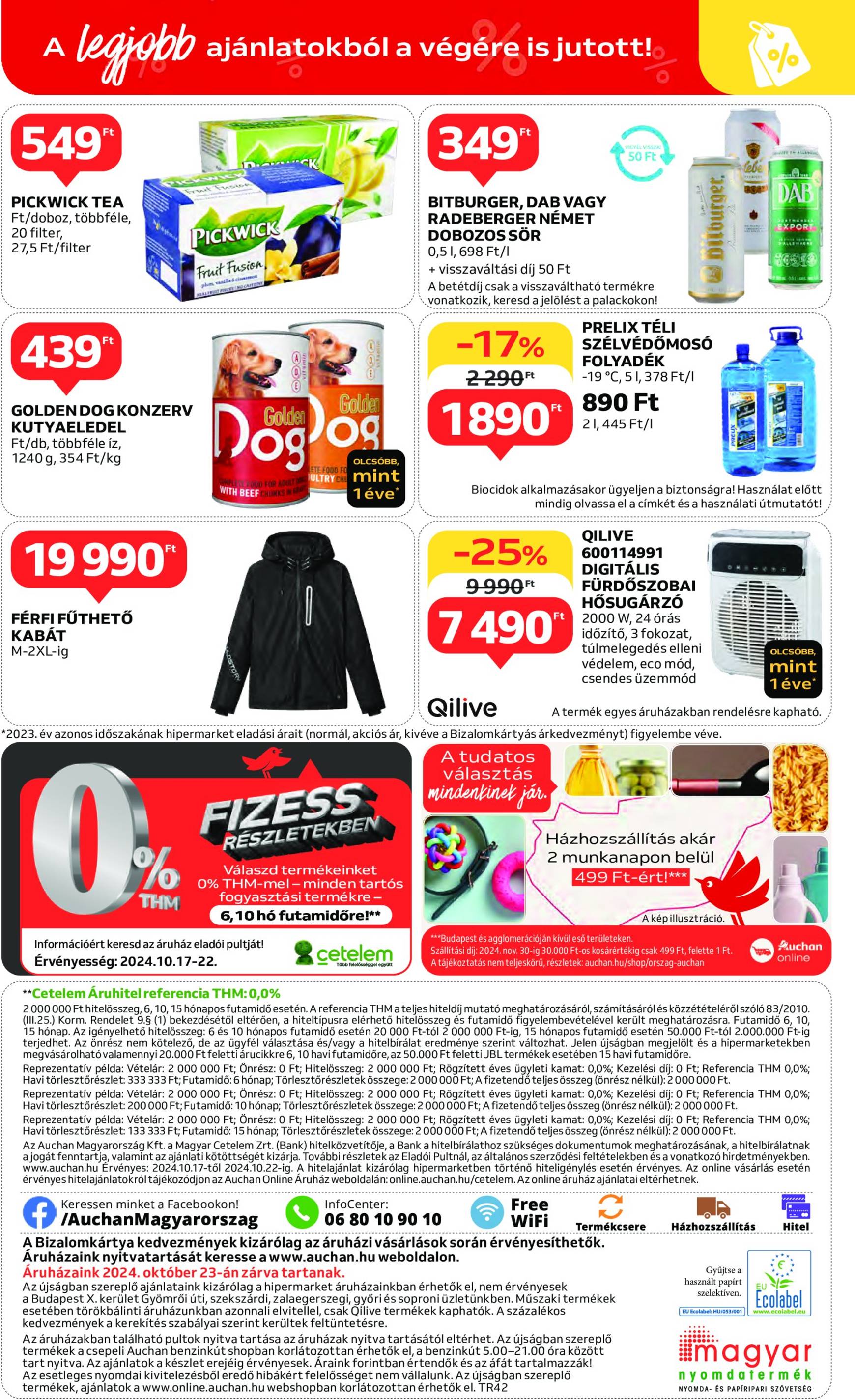 auchan - Auchan akciós újság, érvényes 10.17. - 10.22. - page: 62