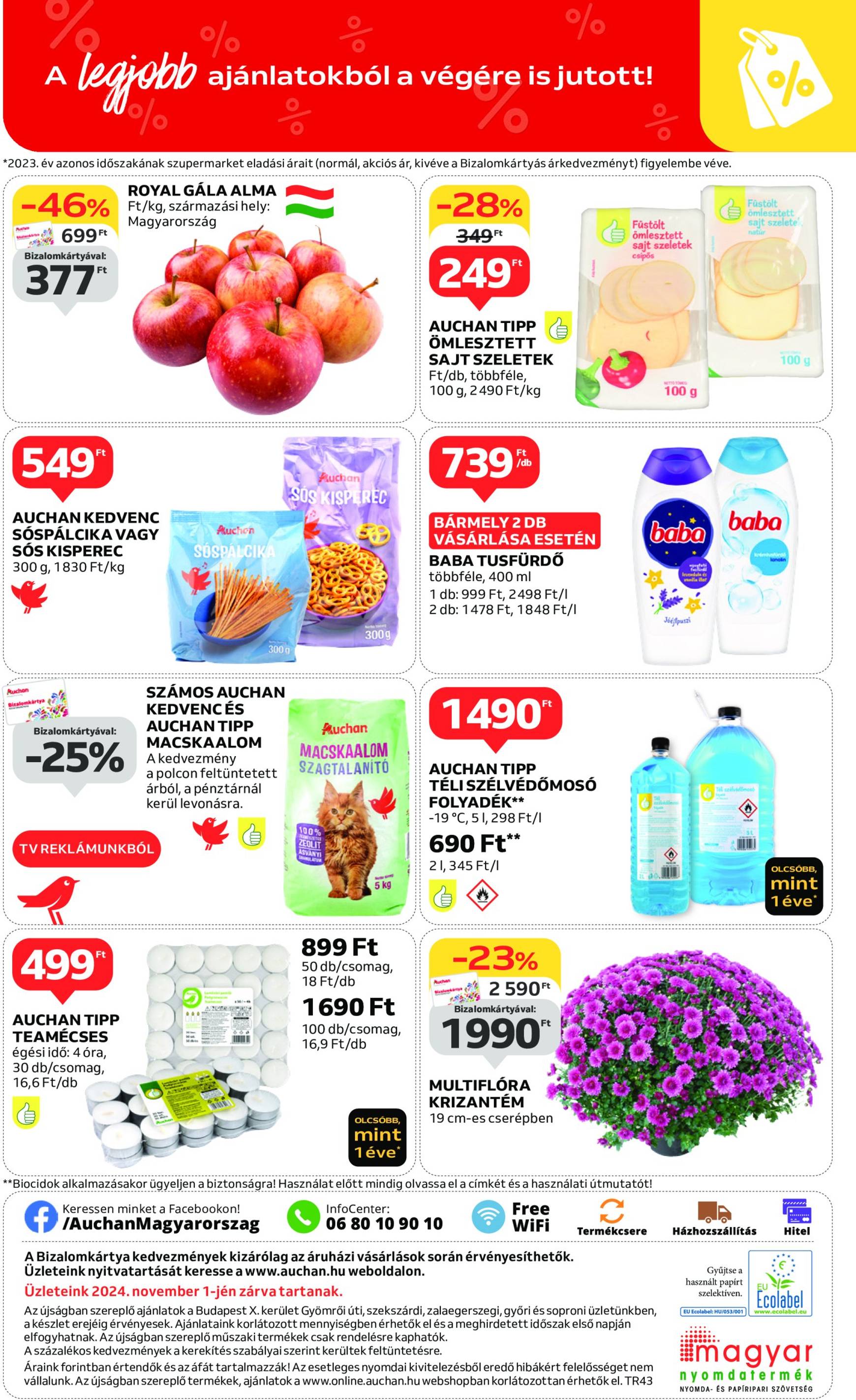 auchan - Auchan szupermarket akciós újság, érvényes 10.24. - 10.30. - page: 16