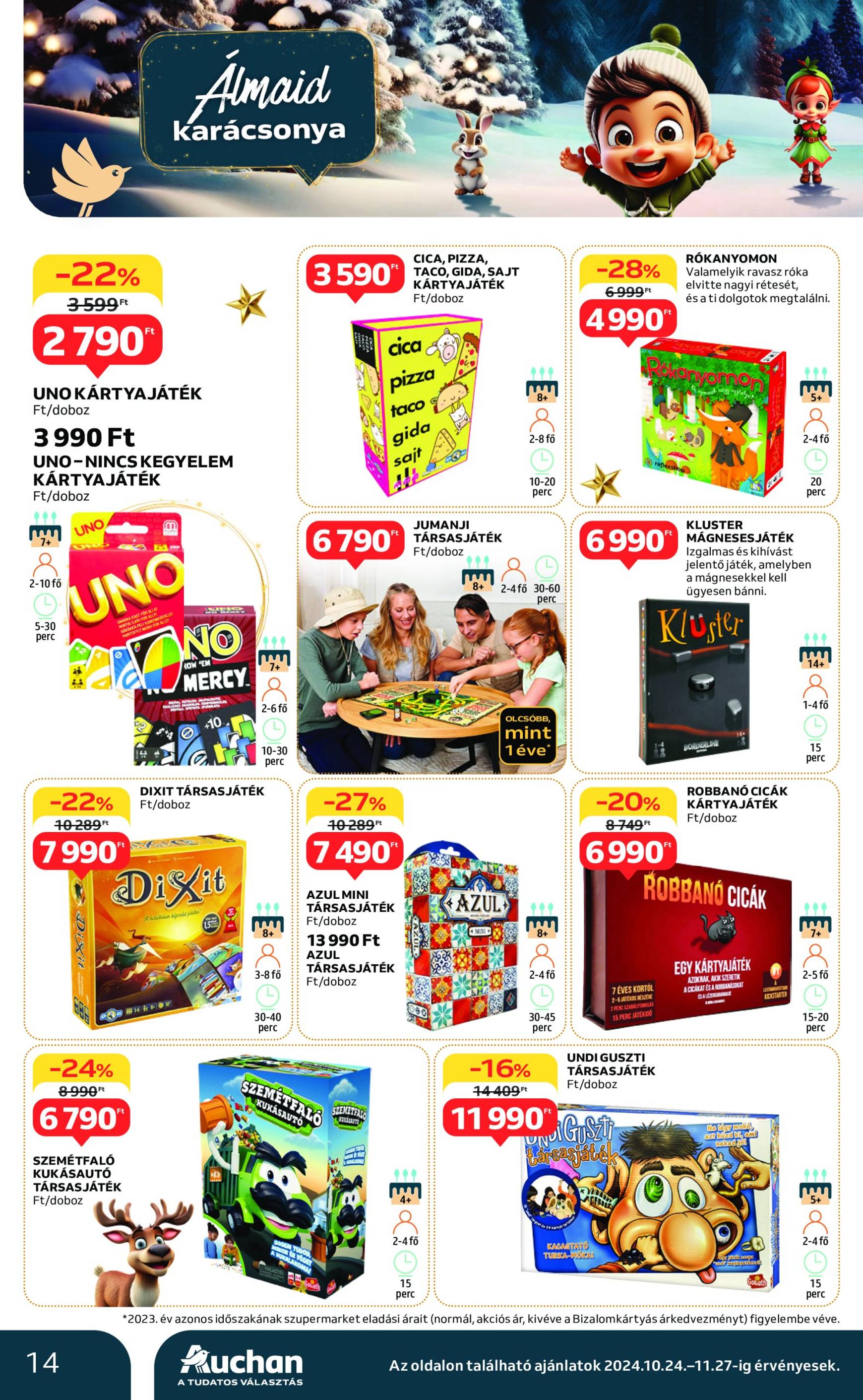 auchan - Auchan szupermarket akciós újság, érvényes 10.24. - 10.30. - page: 14