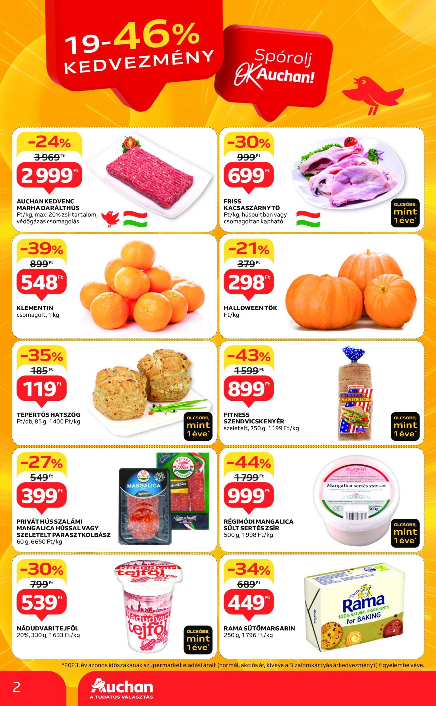 auchan - Auchan szupermarket akciós újság, érvényes 10.24. - 10.30. - page: 2