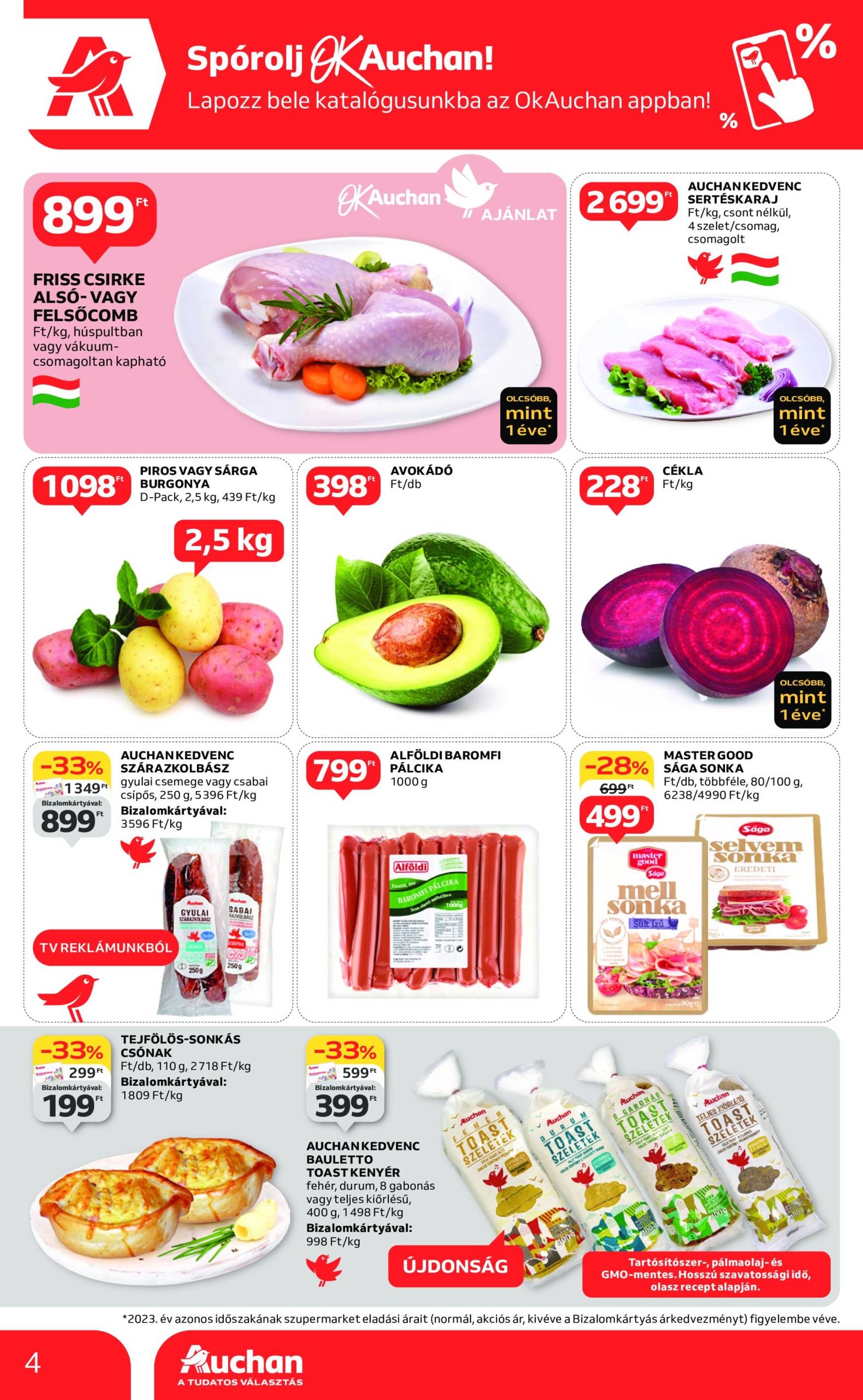 auchan - Auchan szupermarket akciós újság, érvényes 10.24. - 10.30. - page: 4