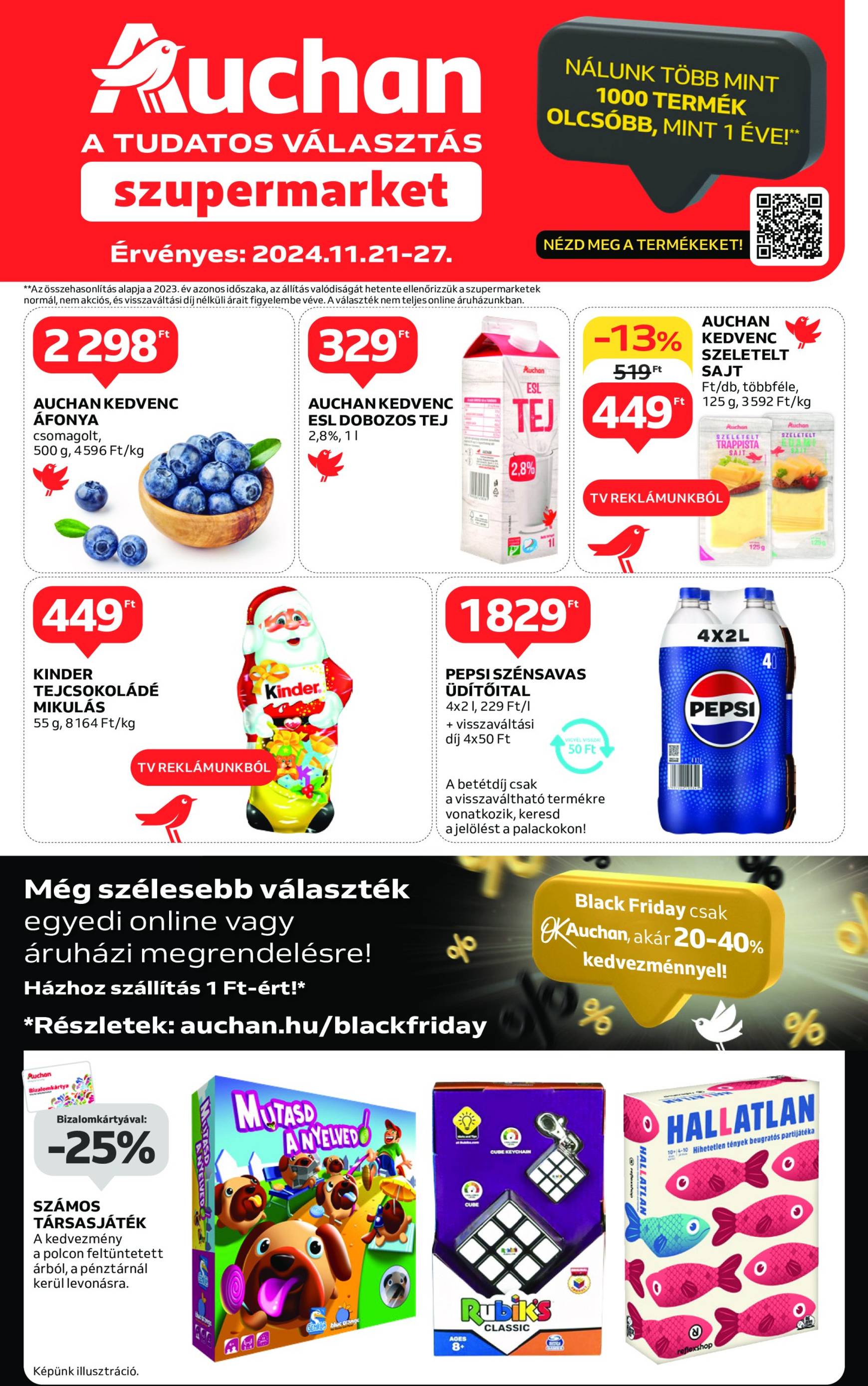 auchan - Auchan szupermarket - Black Friday akciós újság, érvényes 11.21. - 11.27.