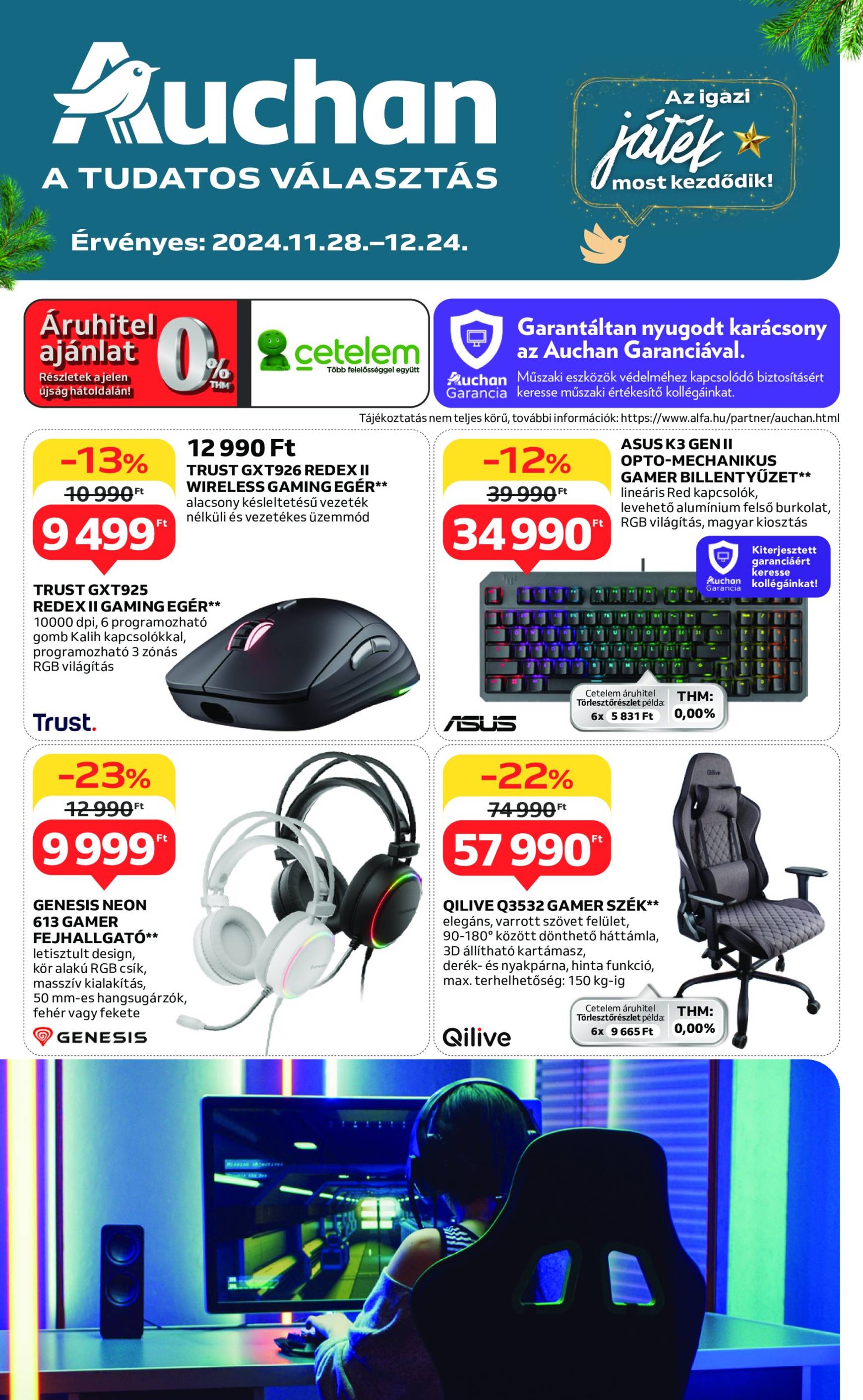 auchan - Auchan - Karácsonyi Gamer Ajánlataink akciós újság, érvényes 11.28. - 12.24.