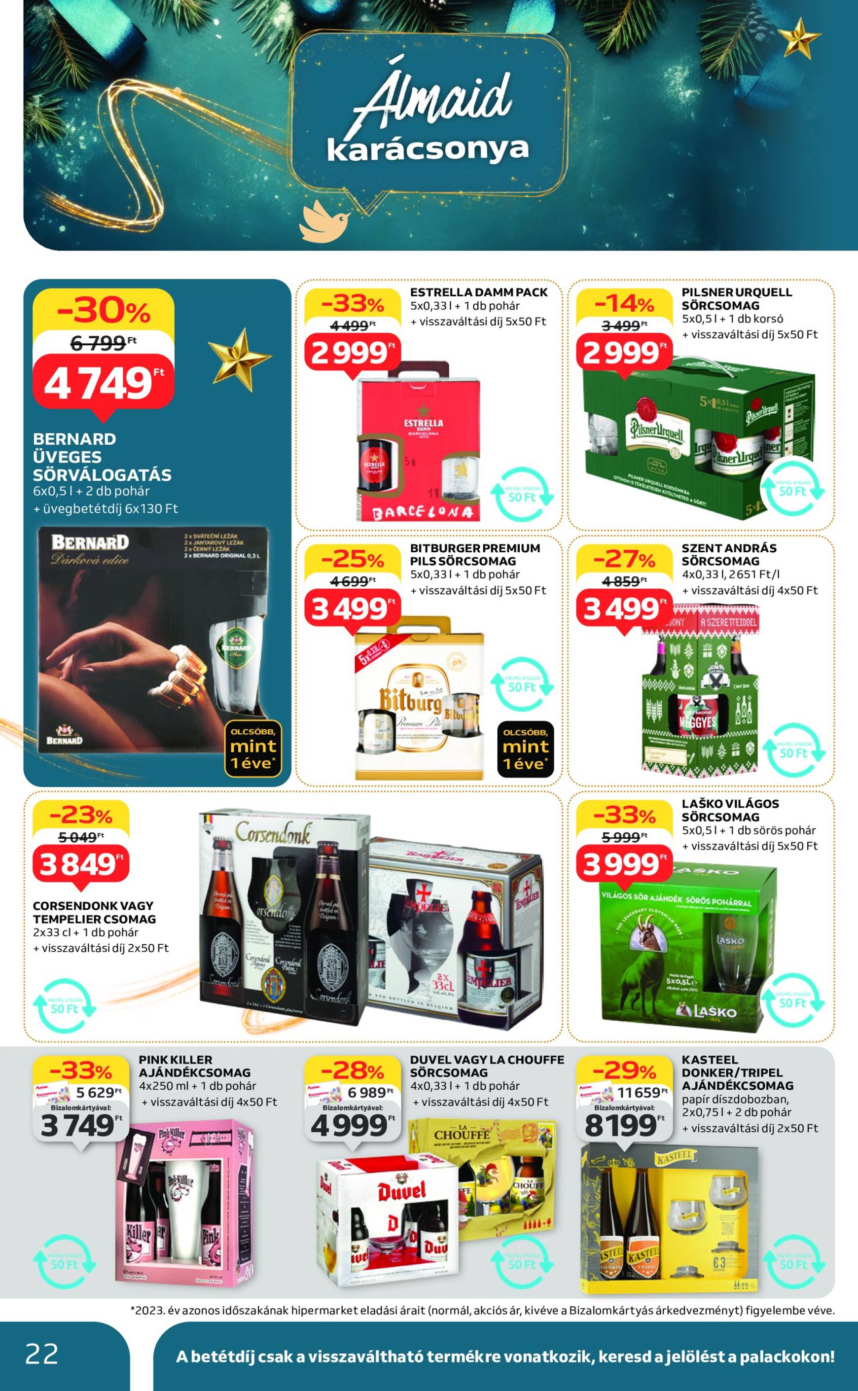 auchan - Auchan - Karácsonyi Gasztro ajánlataink akciós újság, érvényes 12.05. - 12.24. - page: 22