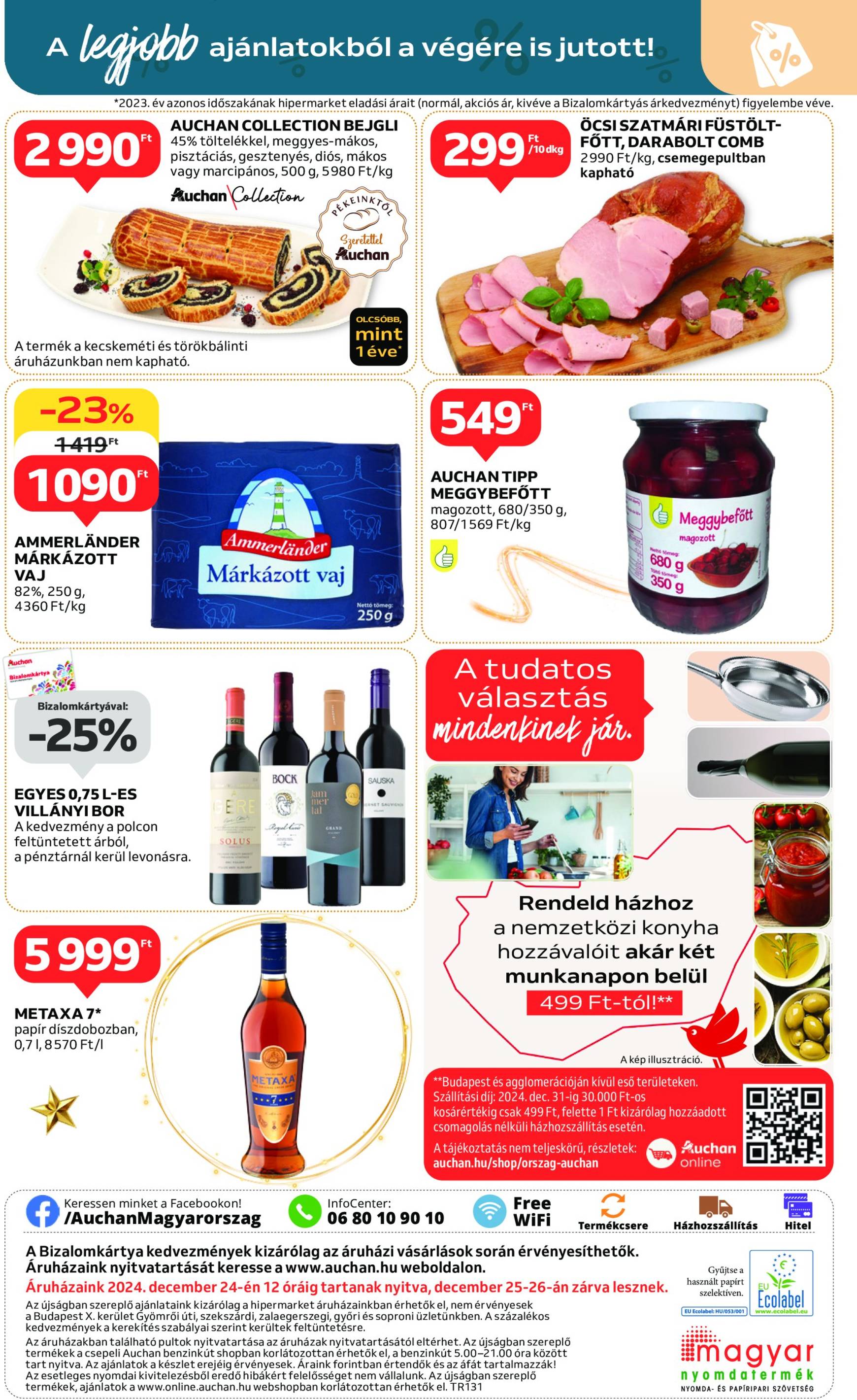 auchan - Auchan - Karácsonyi Gasztro ajánlataink akciós újság, érvényes 12.05. - 12.24. - page: 24