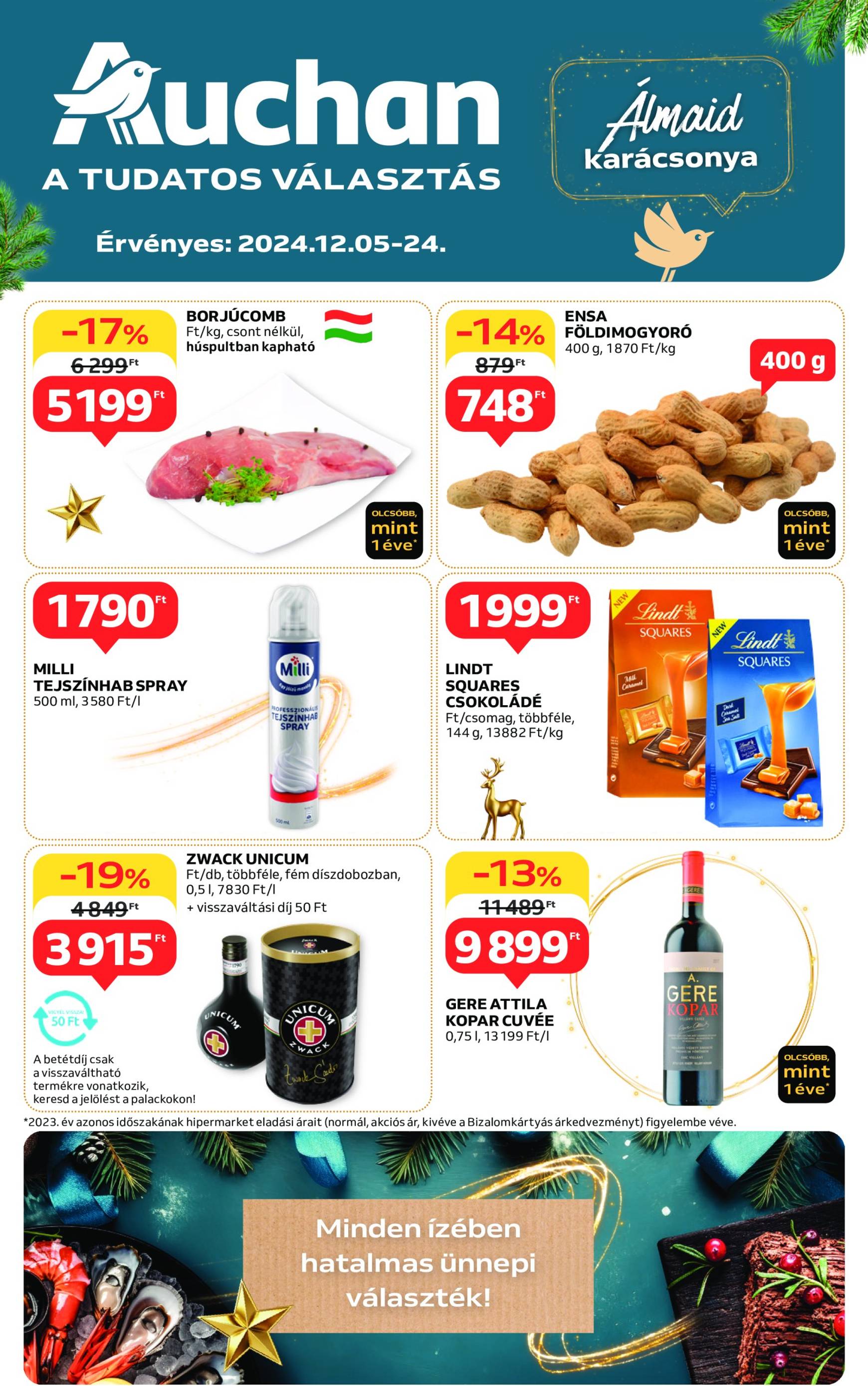 auchan - Auchan - Karácsonyi Gasztro ajánlataink akciós újság, érvényes 12.05. - 12.24.