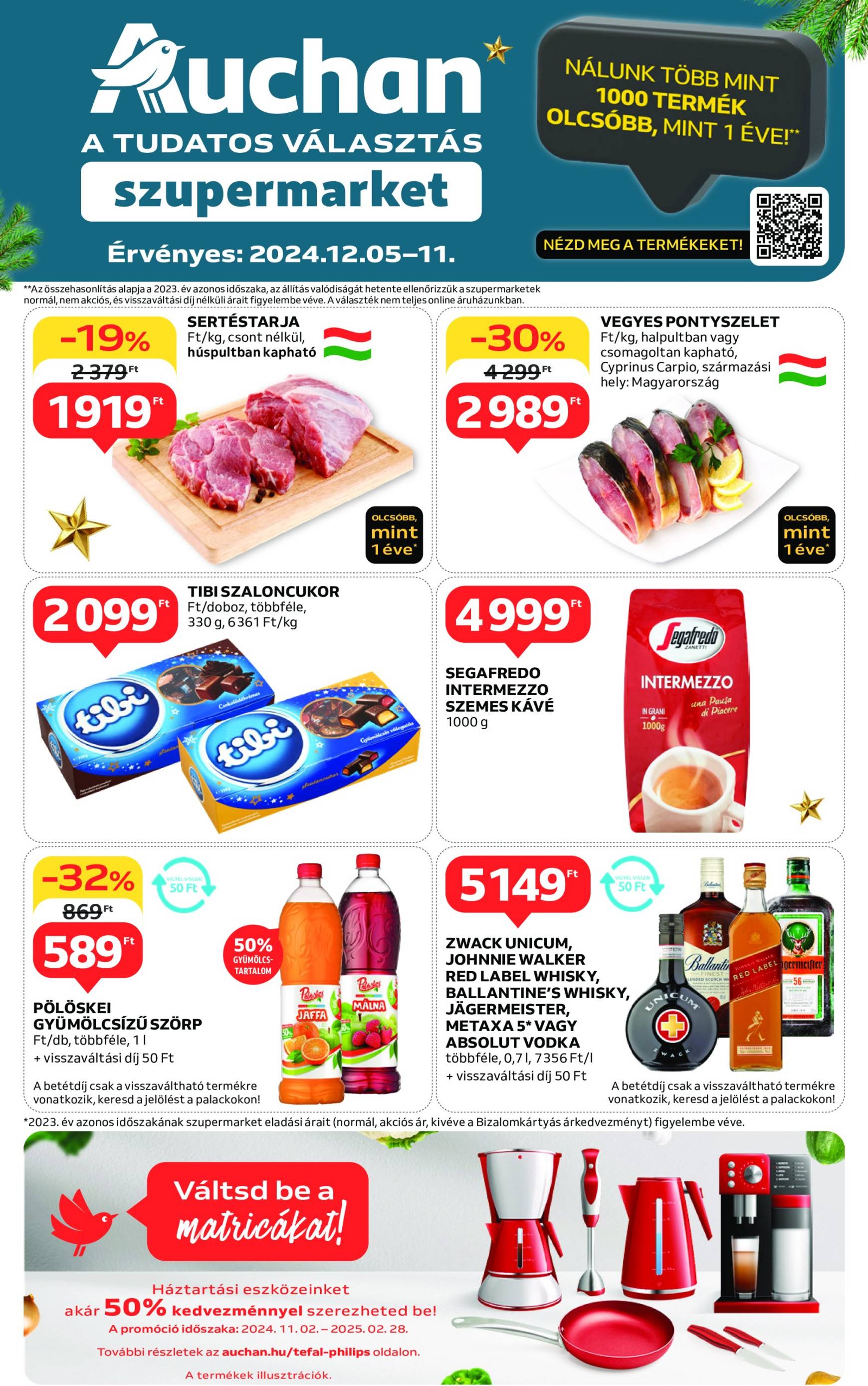 auchan - Auchan szupermarket akciós újság, érvényes 12.05. - 12.11.