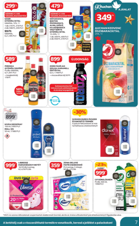 auchan - Auchan szupermarket akciós újság, érvényes 12.12. - 12.18. - page: 7