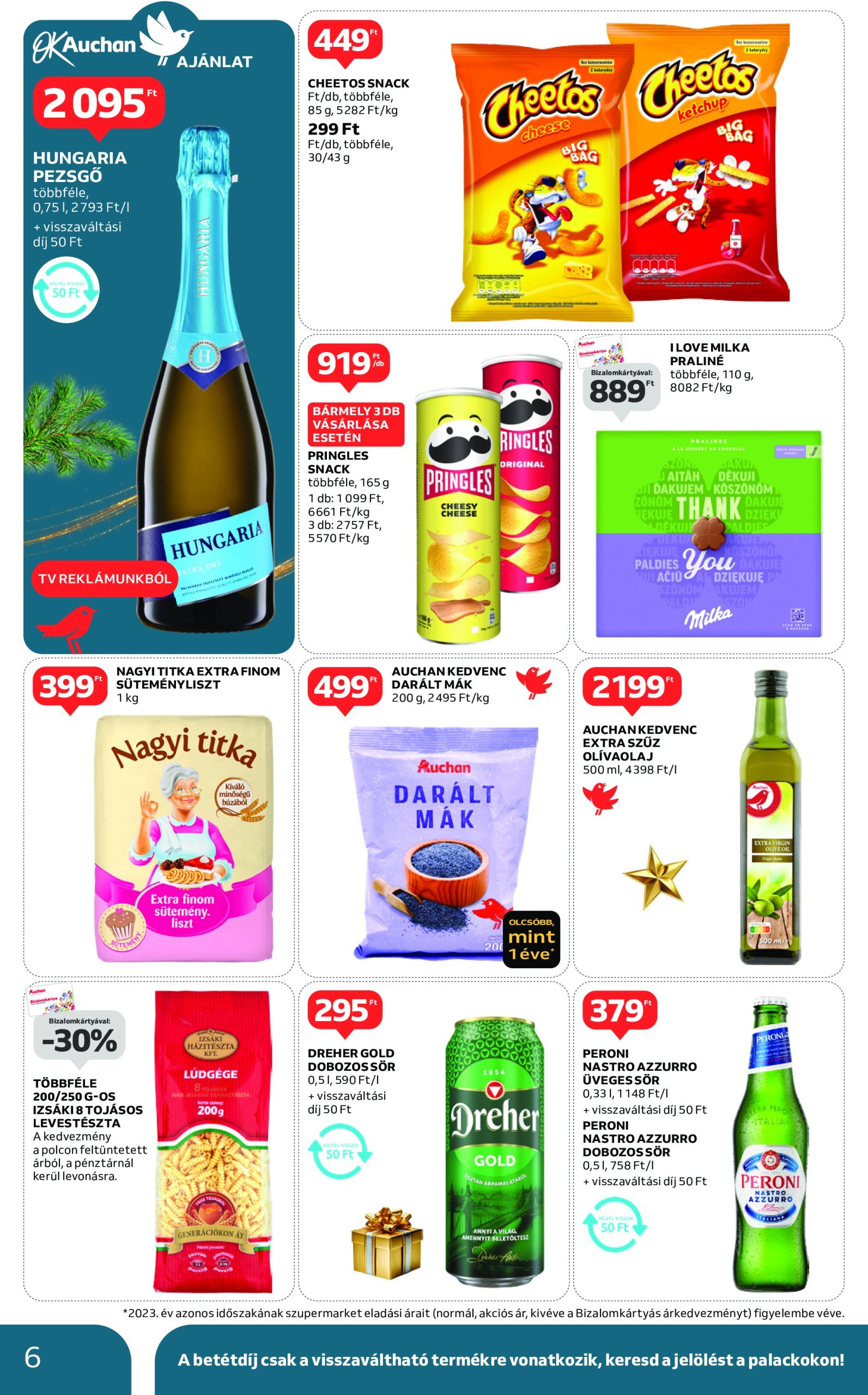 auchan - Auchan szupermarket akciós újság, érvényes 12.19. - 12.24. - page: 6