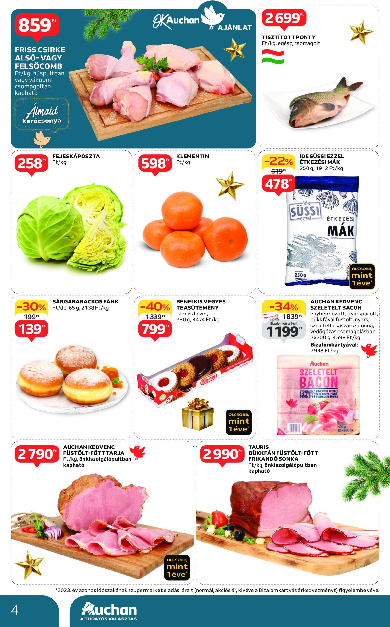 auchan - Auchan szupermarket akciós újság, érvényes 12.19. - 12.24. - page: 4